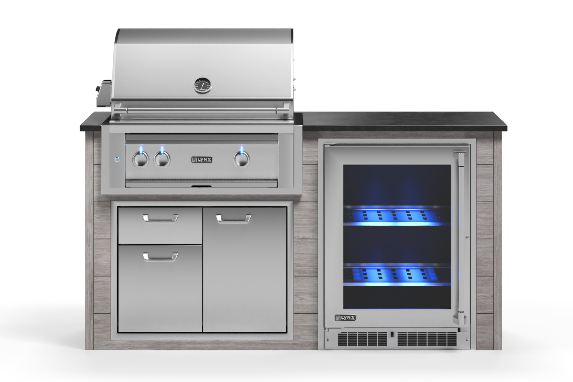 Lynx Pro Prestige Collection 72" Luxury Finished Outdoor Kitchen Package 7-LNX-7-PC