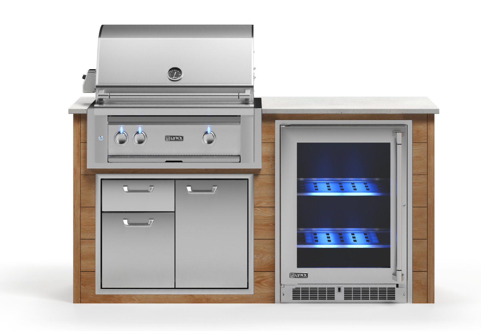 Lynx Pro Prestige Collection 72" Luxury Finished Outdoor Kitchen Package 7-LNX-7-PC