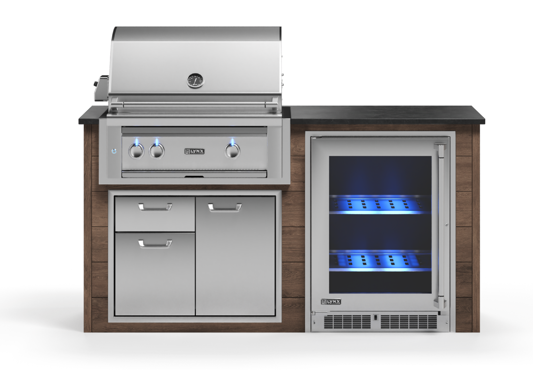 Lynx Pro Prestige Collection 72" Luxury Finished Outdoor Kitchen Package 7-LNX-7-PC