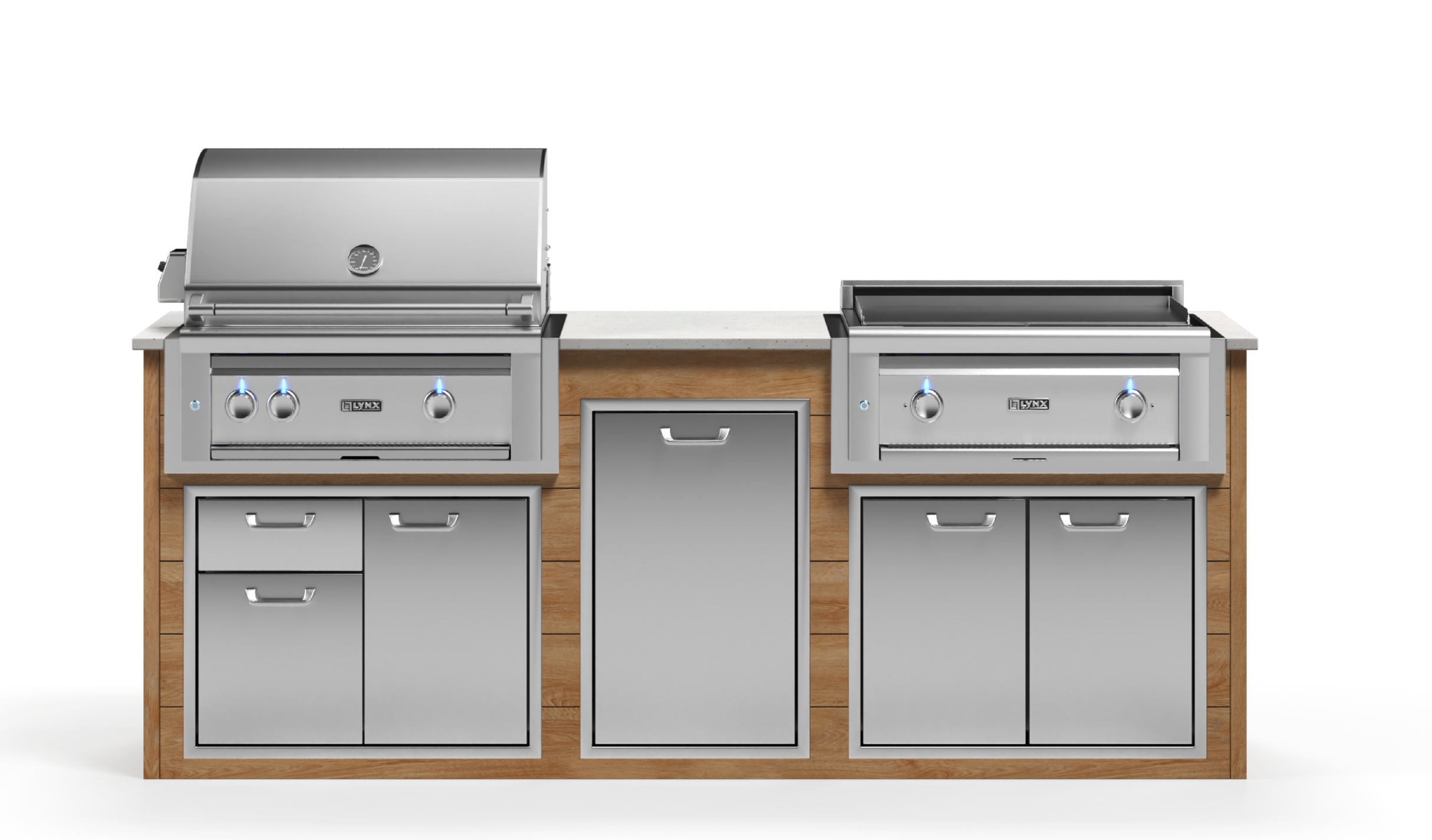 Lynx Pro Prestige Collection 96" Luxury Finished Outdoor Kitchen Package 9-LNX-9-PC-1