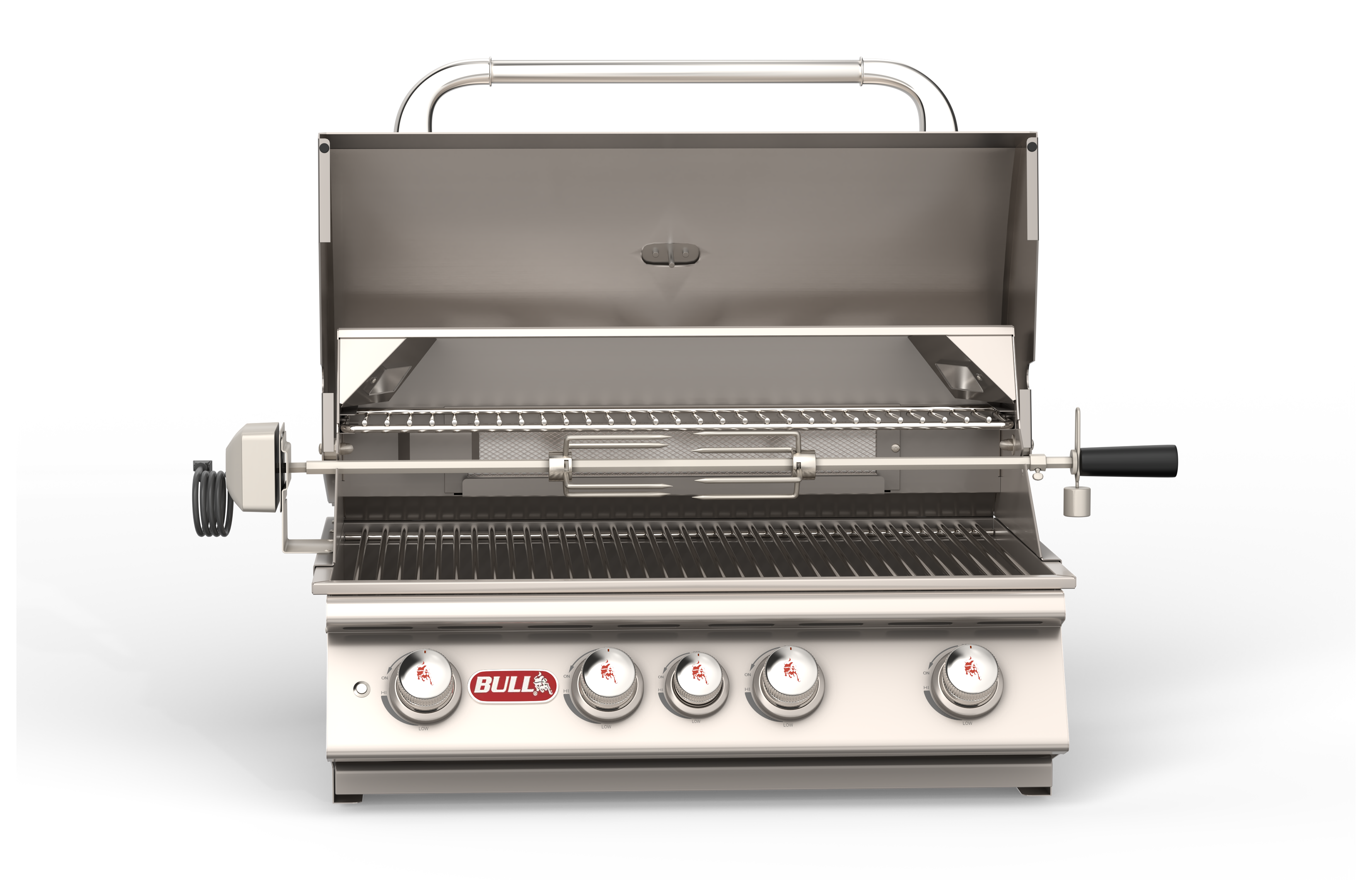 Bull Angus 30-Inch 4-Burner Built-In Natural Gas or Propane Gas Grill With Rotisserie-47628/9