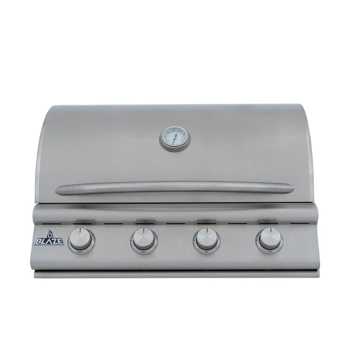 Front of the Blaze BCM 32 inch grill with the hood closed