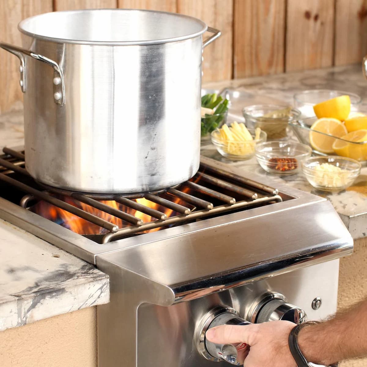Blaze Professional Built-In Gas High Performance Power Burner W/ Wok Ring & Stainless Steel Lid-BLZ-PROPB