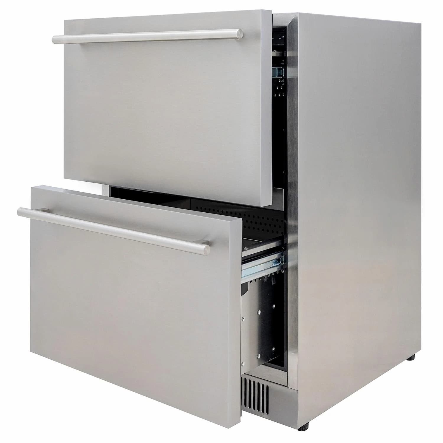 Blaze 24-Inch 5.1 Cu. Ft. Outdoor Rated Stainless Steel Double Drawer Refrigerator - BLZ-SSRF-DBDR5.1