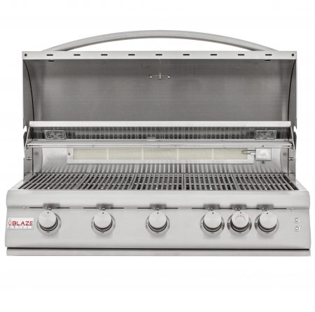Blaze LTE 40-Inch 5-Burner Built-In Propane Or Natural Gas Grill With Rear Infrared Burner & Grill Lights- BLZ-5LTE2