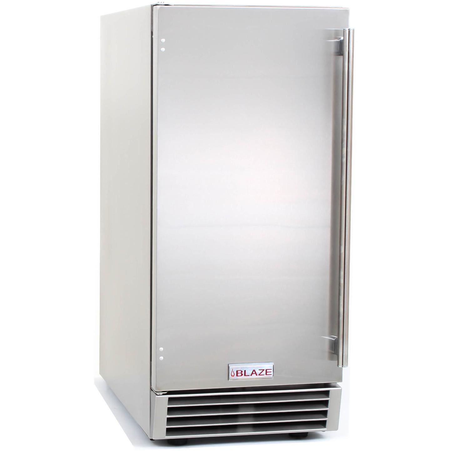 Blaze 50 Lb. 15-Inch Built-In Or Freestanding Stainless Steel Outdoor Ice Maker With Gravity Drain-BLZ-ICEMKR-50GR + BLZ-ICE-FILT