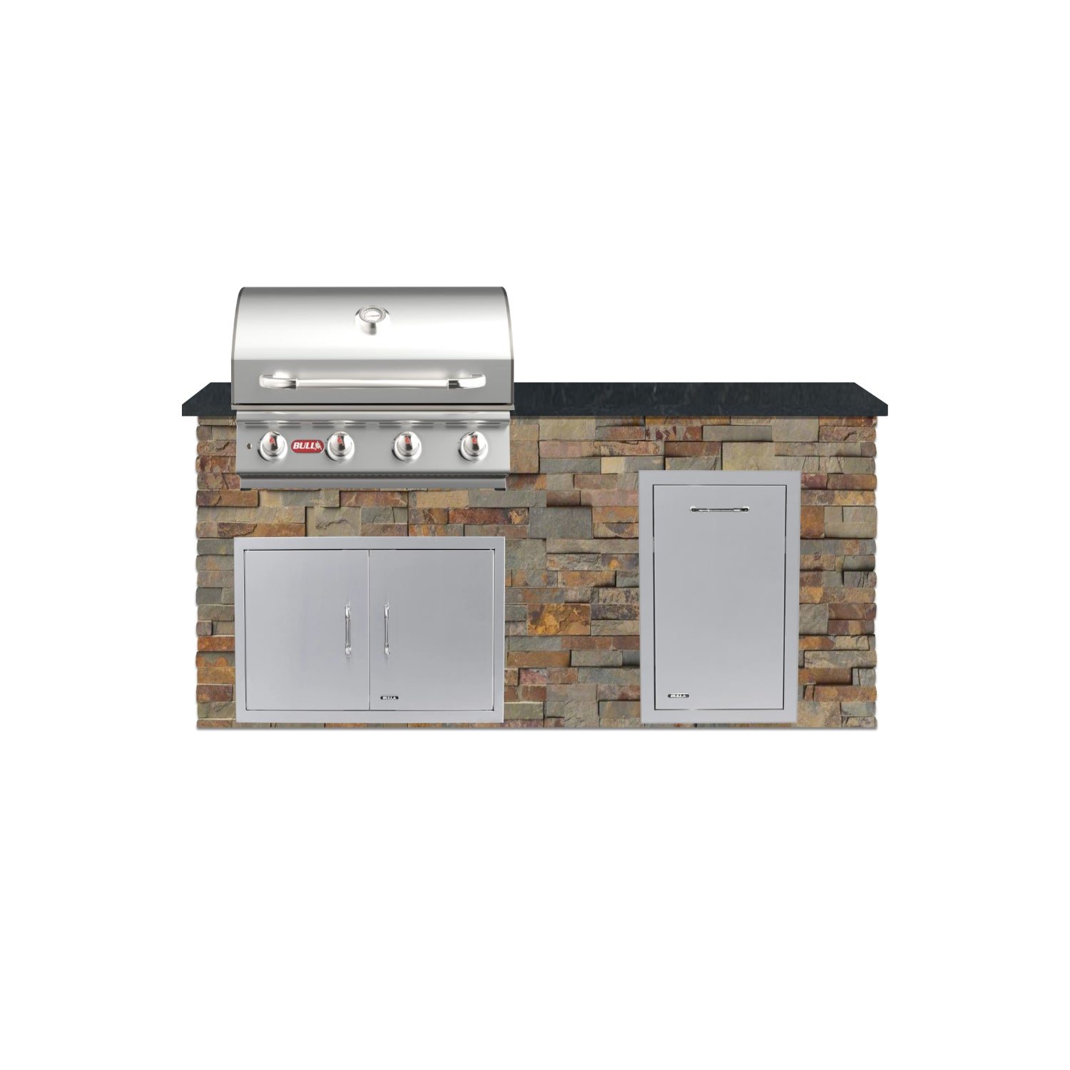 Bull 72" Premium Finish Outdoor Kitchen PKG 4L-BULLPF4L