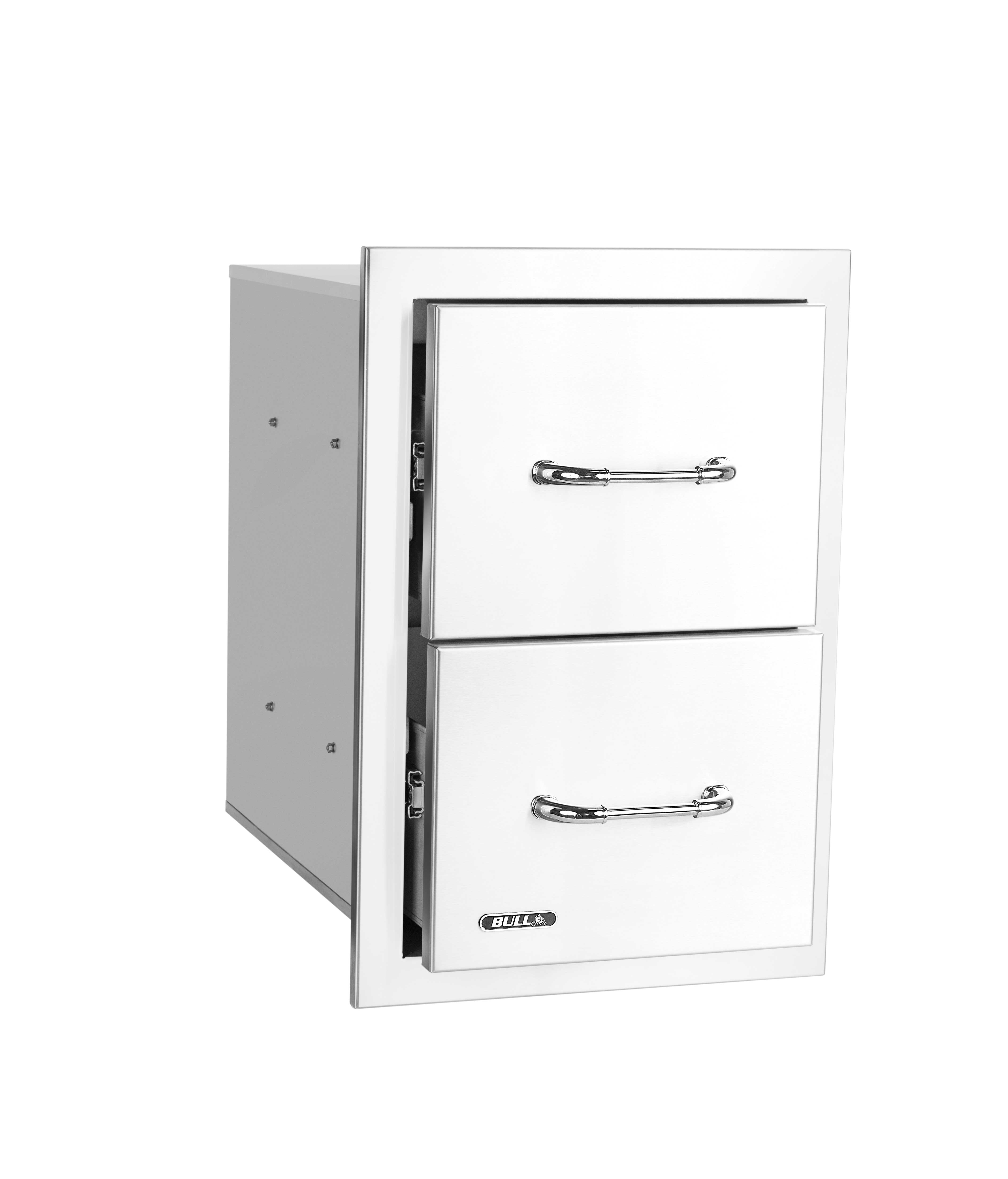 Bull 15-Inch Stainless Steel Double Access Drawer W/ Reveal-56990