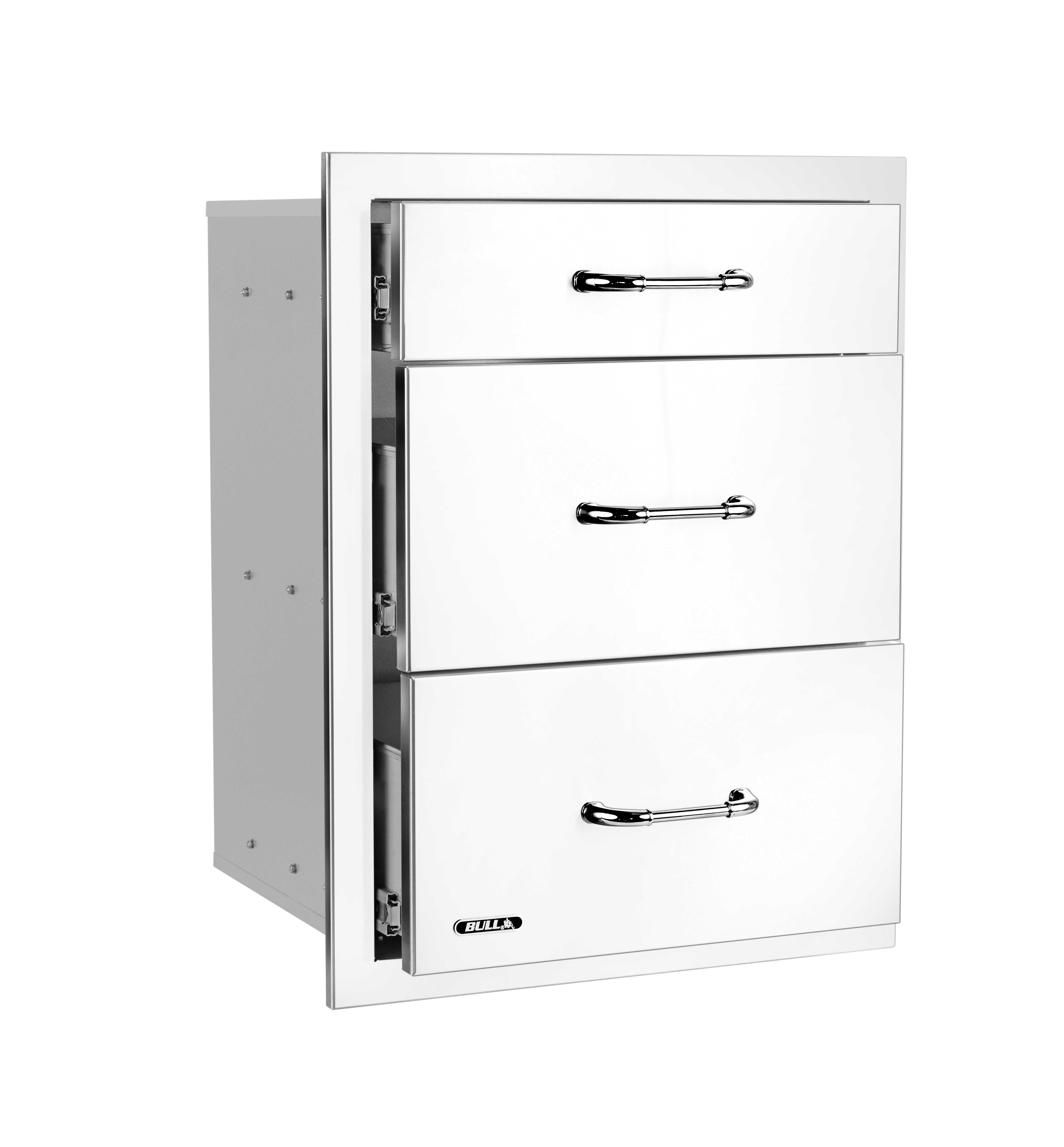 Bull 21-Inch Stainless Steel Triple Access Drawer W/ Reveal-58120
