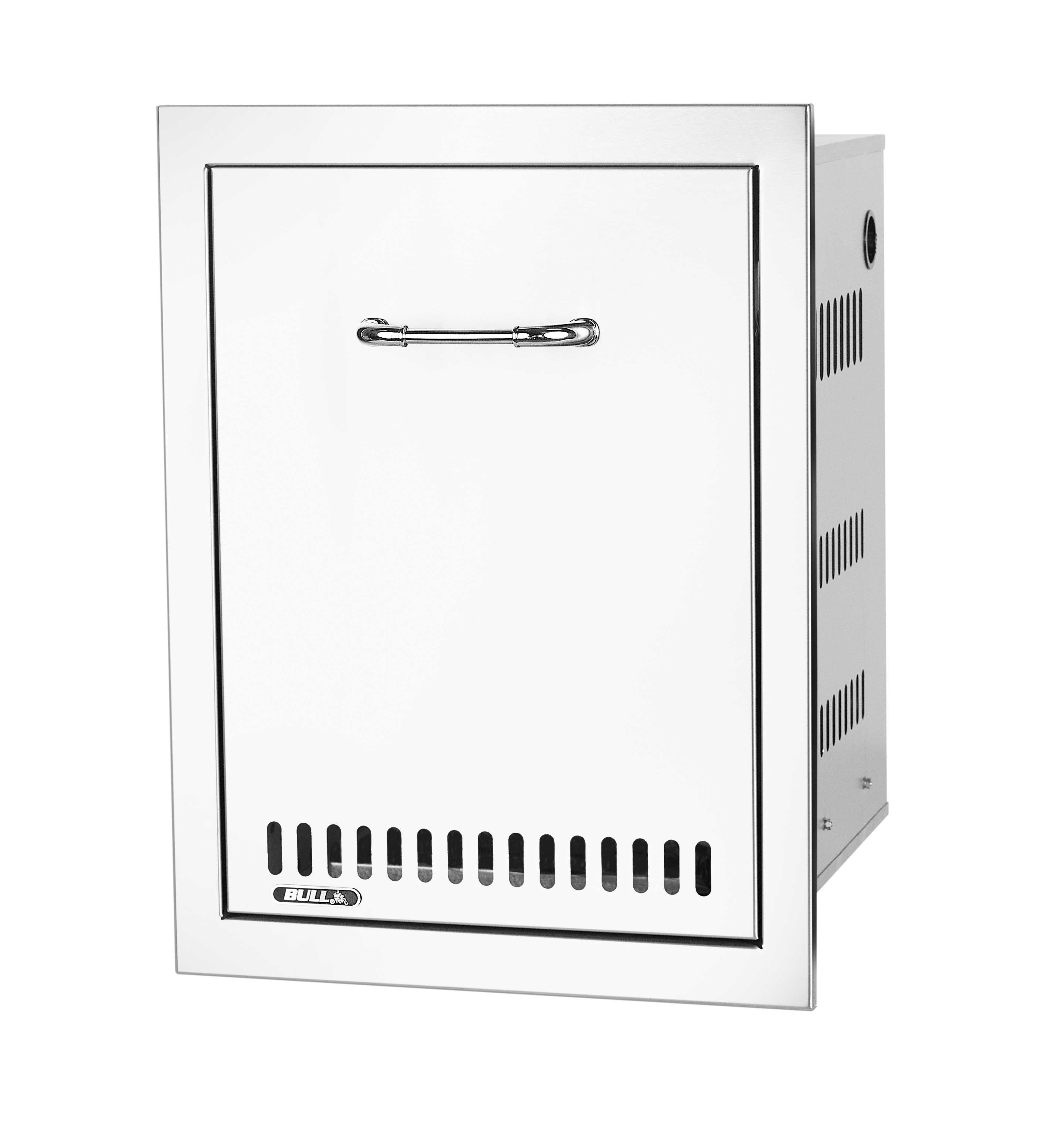 Bull 16-Inch Roll-Out Stainless Steel Trash / Propane Tank Drawer W/ Reveal-56830