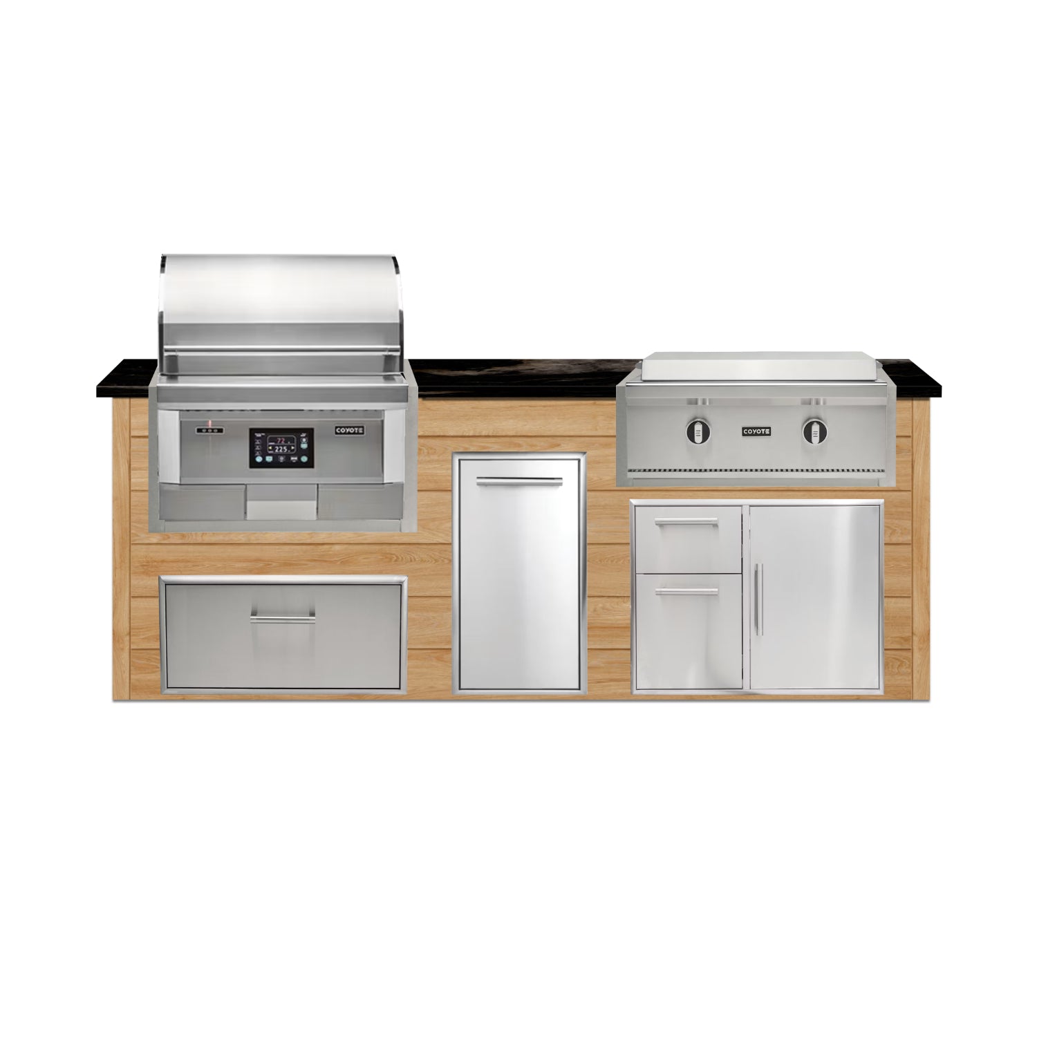 Coyote 96" Luxury Finished Outdoor Kitchen PKG 13P-CPKG13P