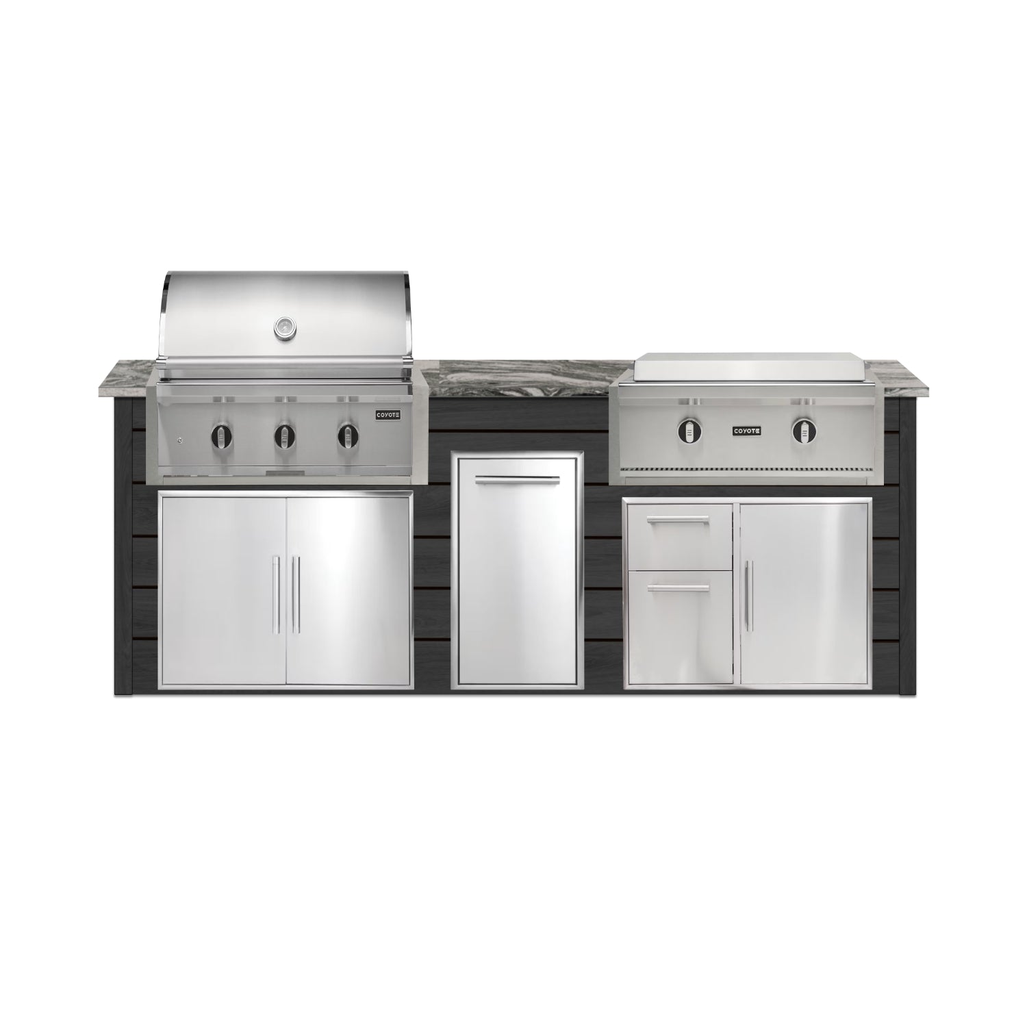 Coyote 96" Luxury Finished Outdoor Kitchen PKG 13G-CPKG13G