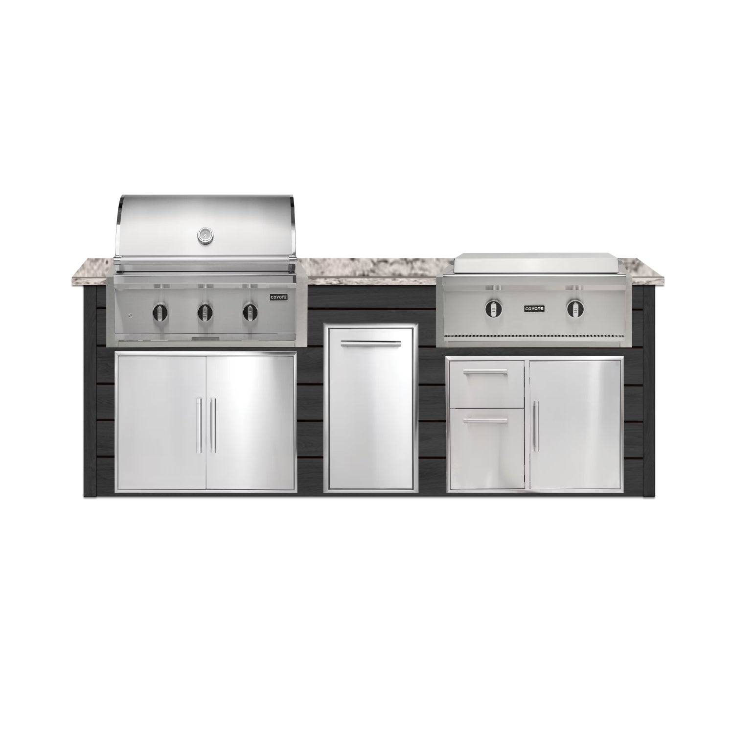 Coyote 96" Luxury Finished Outdoor Kitchen PKG 13G-CPKG13G