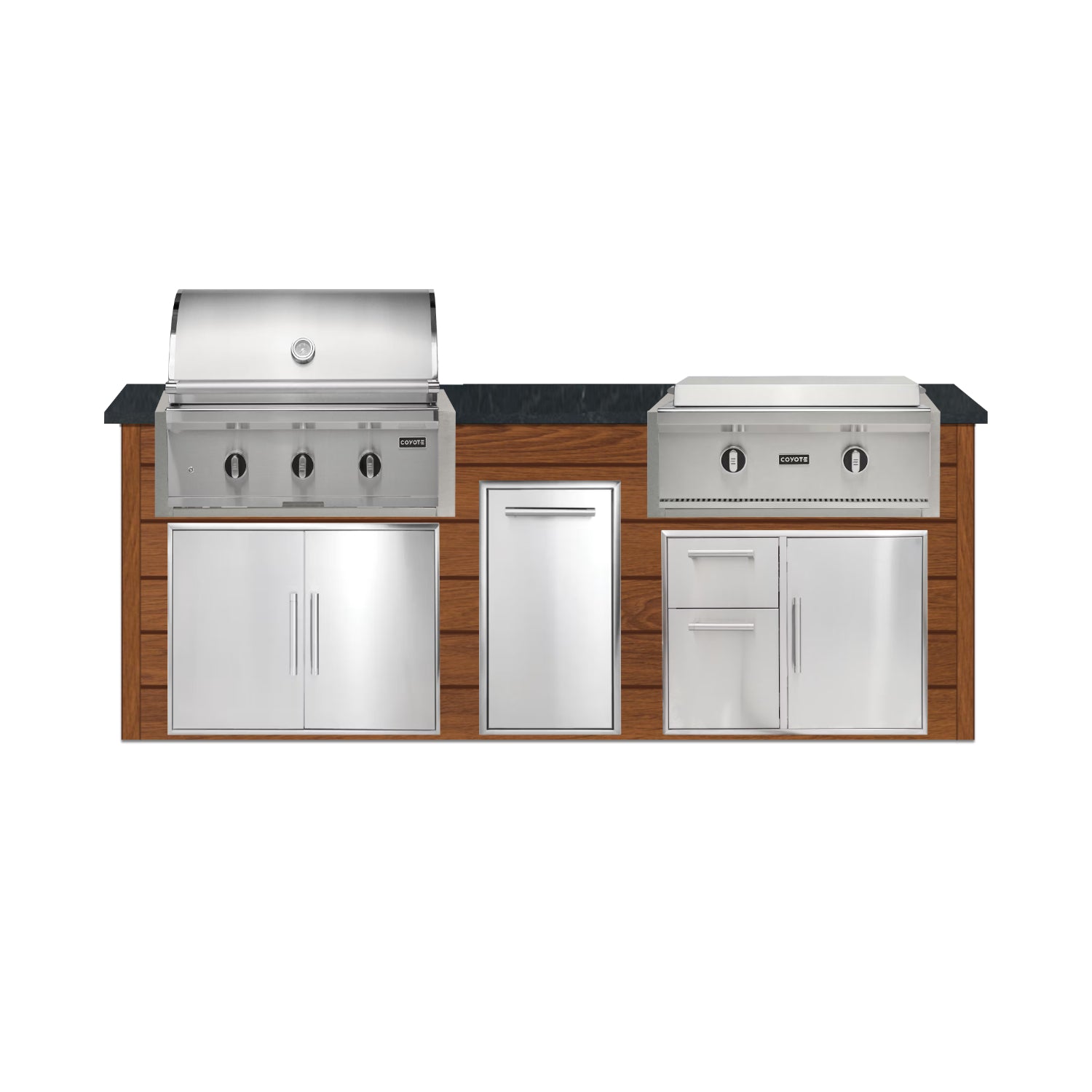 Coyote 96" Luxury Finished Outdoor Kitchen PKG 13G-CPKG13G
