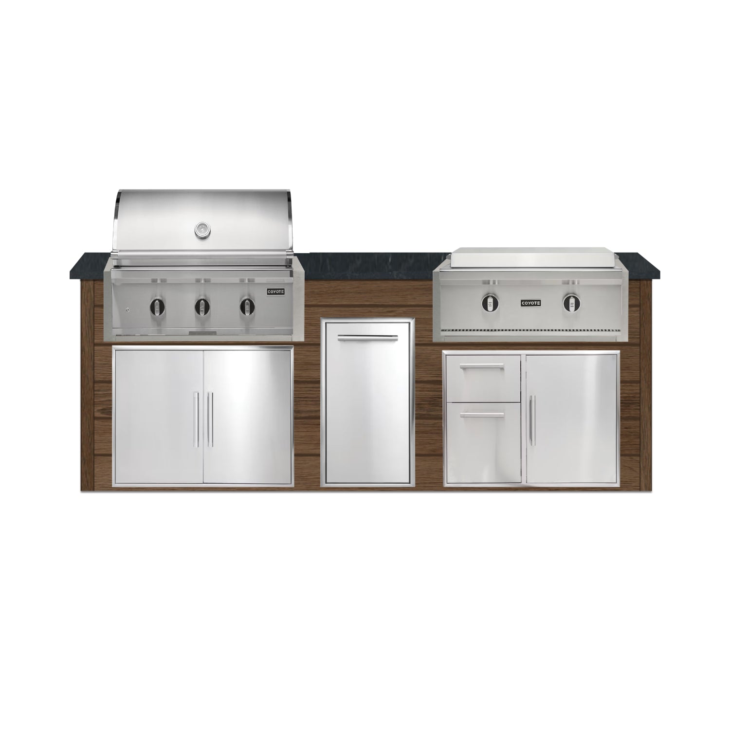 Coyote 96" Luxury Finished Outdoor Kitchen PKG 13G-CPKG13G