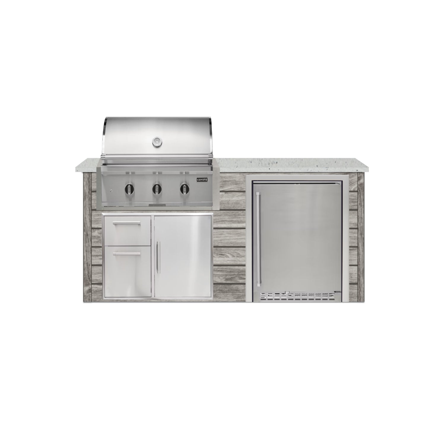 Coyote 72" Luxury Finished Outdoor Kitchen PKG 3G-CPKG3G