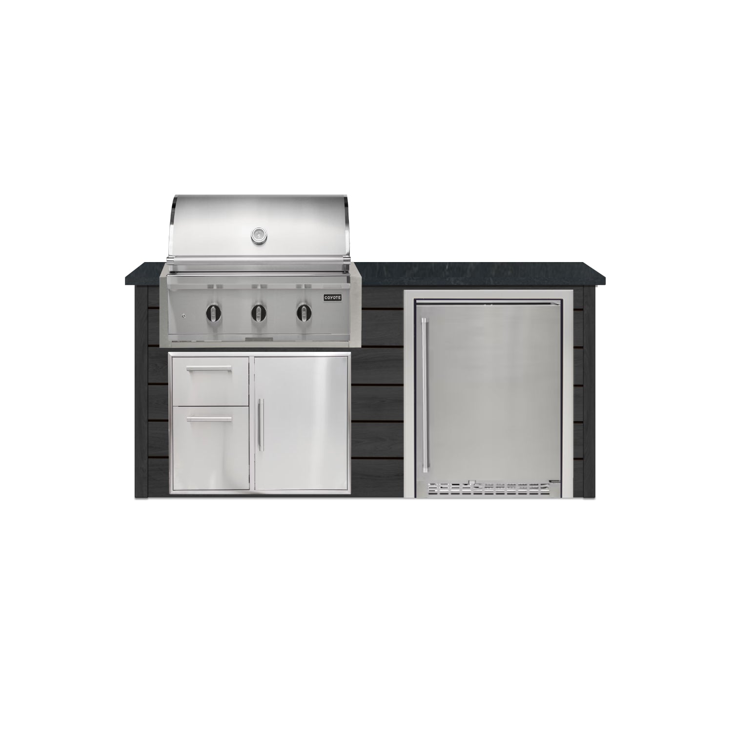 Coyote 72" Luxury Finished Outdoor Kitchen PKG 3G-CPKG3G