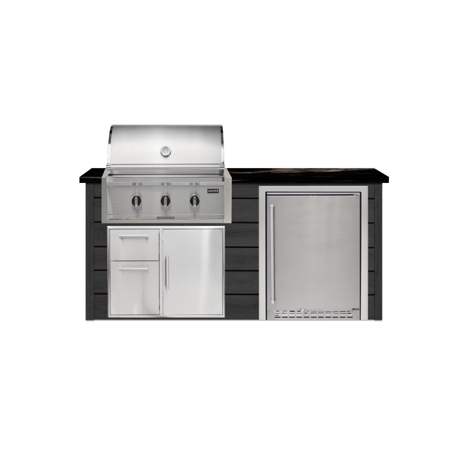 Coyote 72" Luxury Finished Outdoor Kitchen PKG 3G-CPKG3G