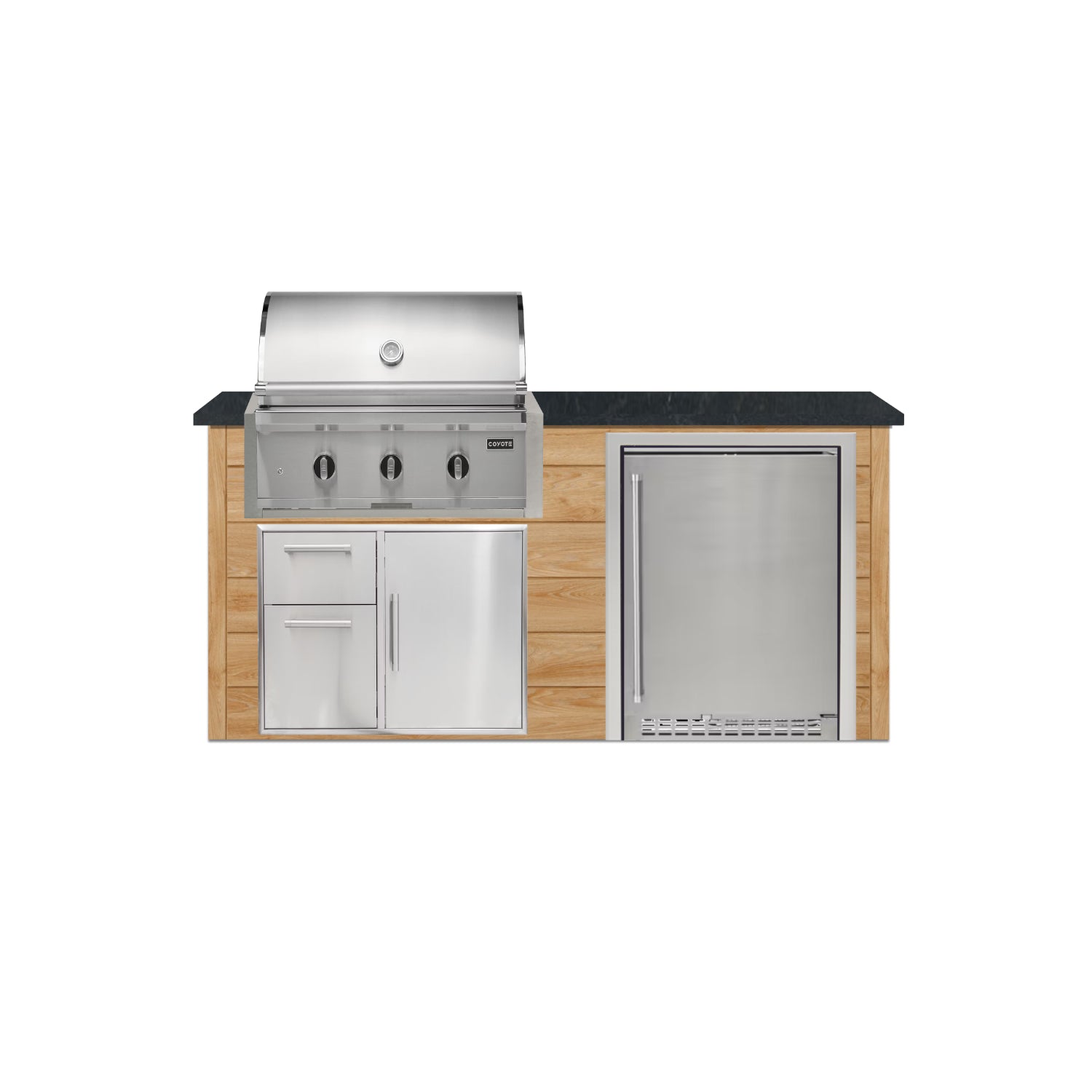Coyote 72" Luxury Finished Outdoor Kitchen PKG 3G-CPKG3G