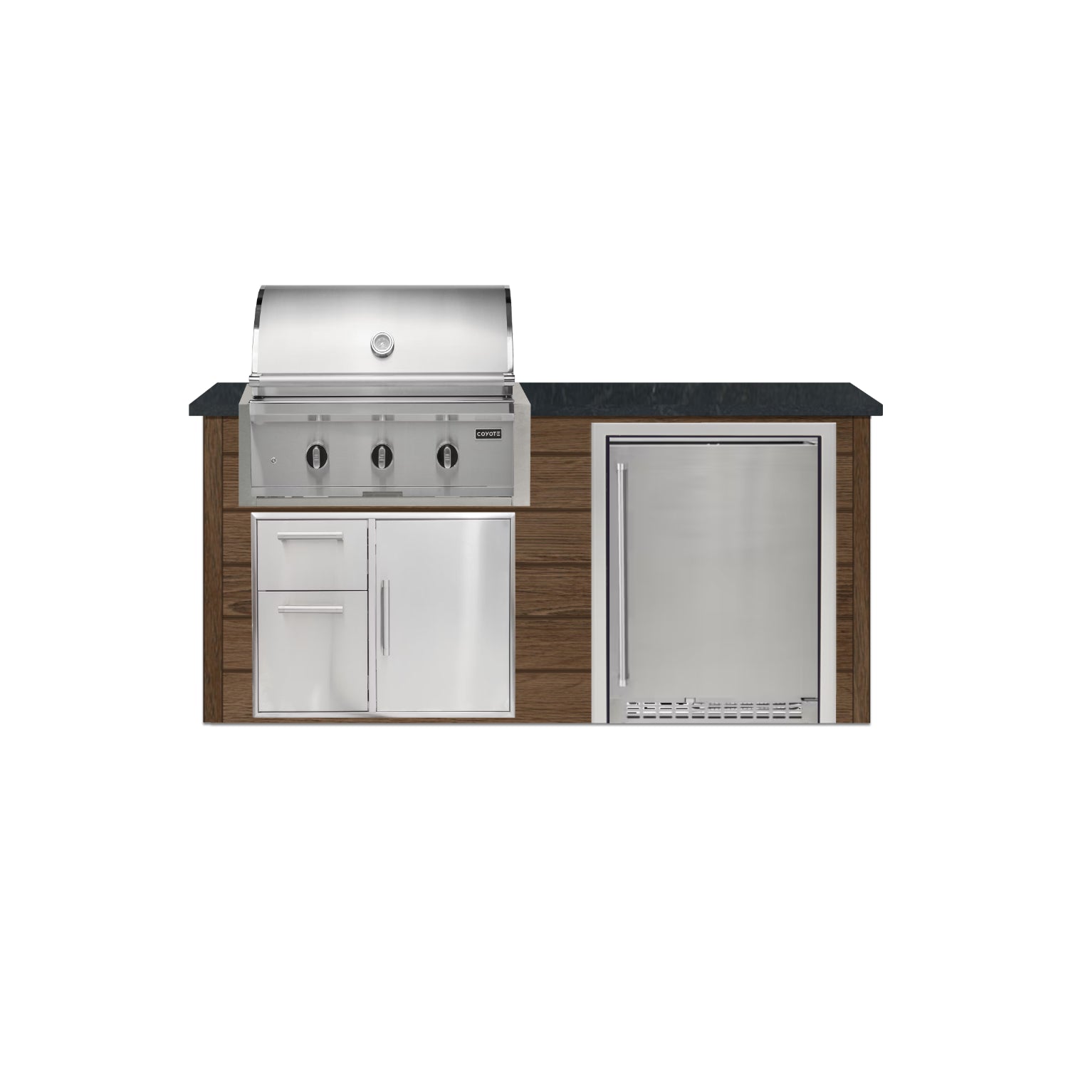 Coyote 72" Luxury Finished Outdoor Kitchen PKG 3G-CPKG3G