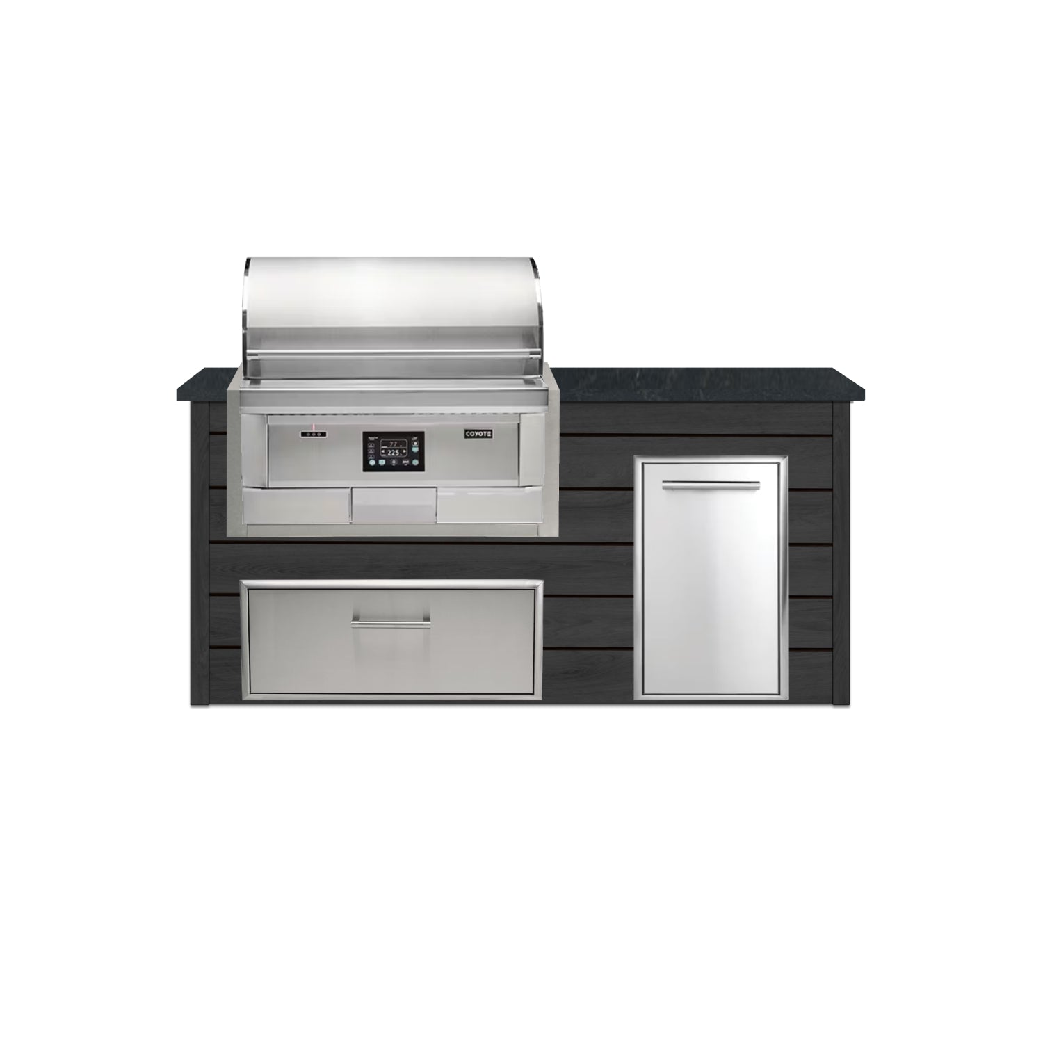 Coyote 72" Luxury Finished Outdoor Kitchen PKG 4P-CPKG4P