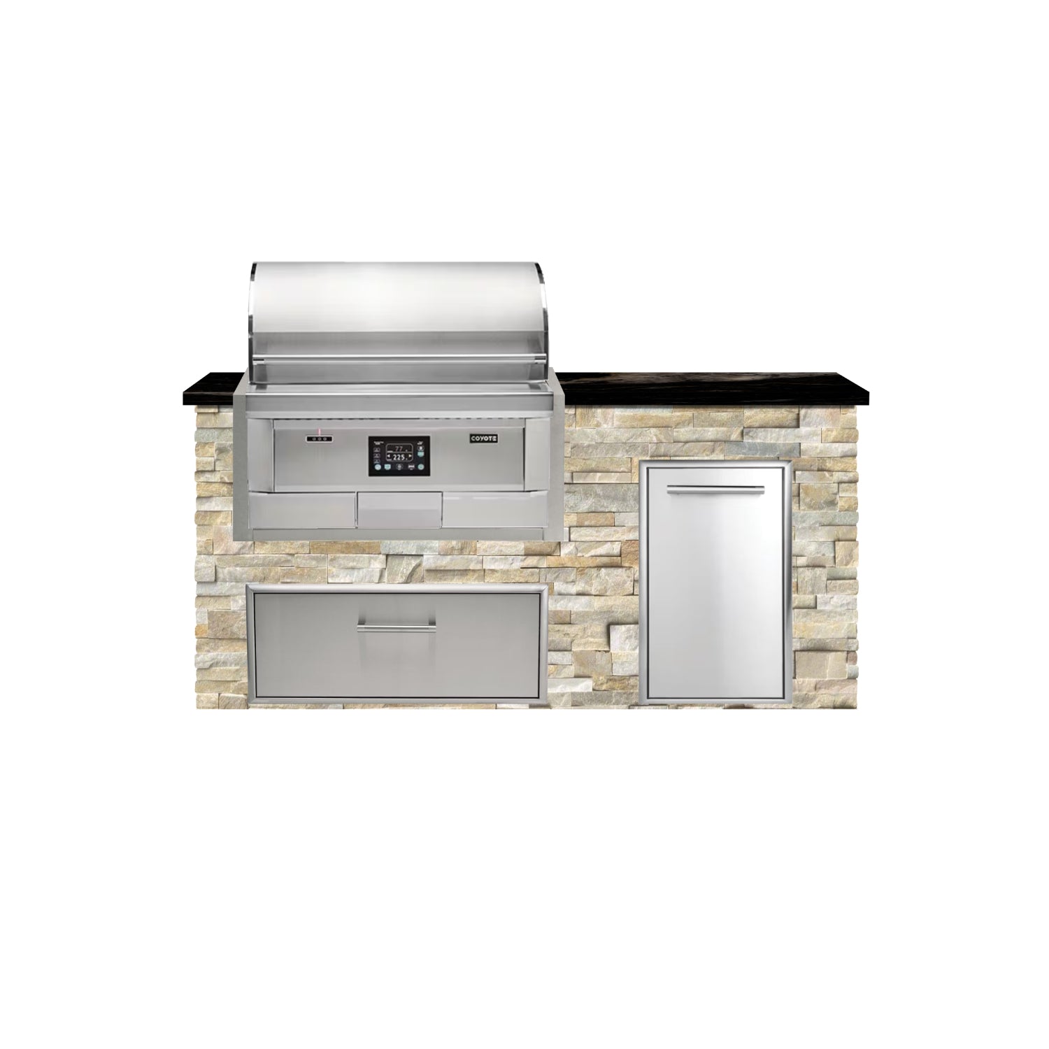 Coyote 72" Luxury Finished Outdoor Kitchen PKG 4P-CPKG4P