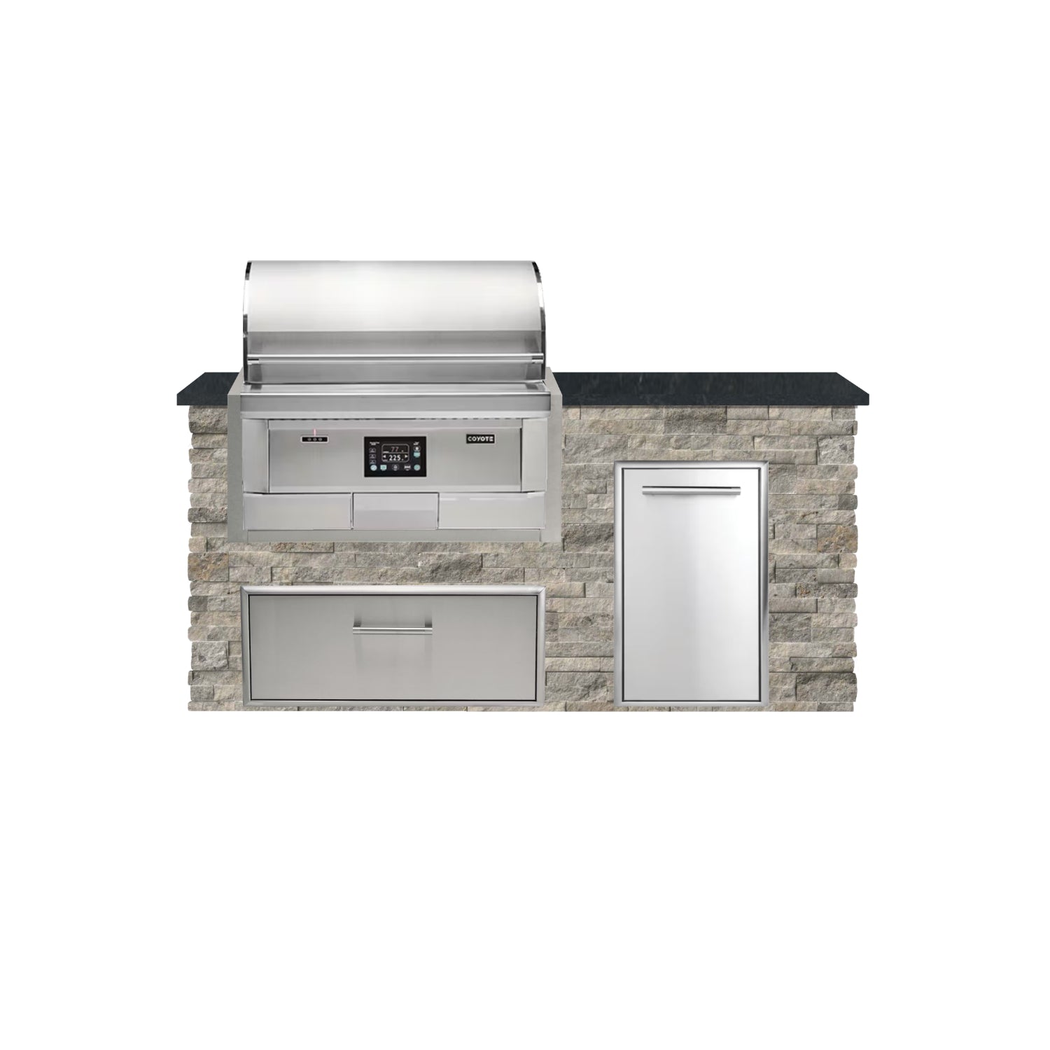 Coyote 72" Luxury Finished Outdoor Kitchen PKG 4P-CPKG4P