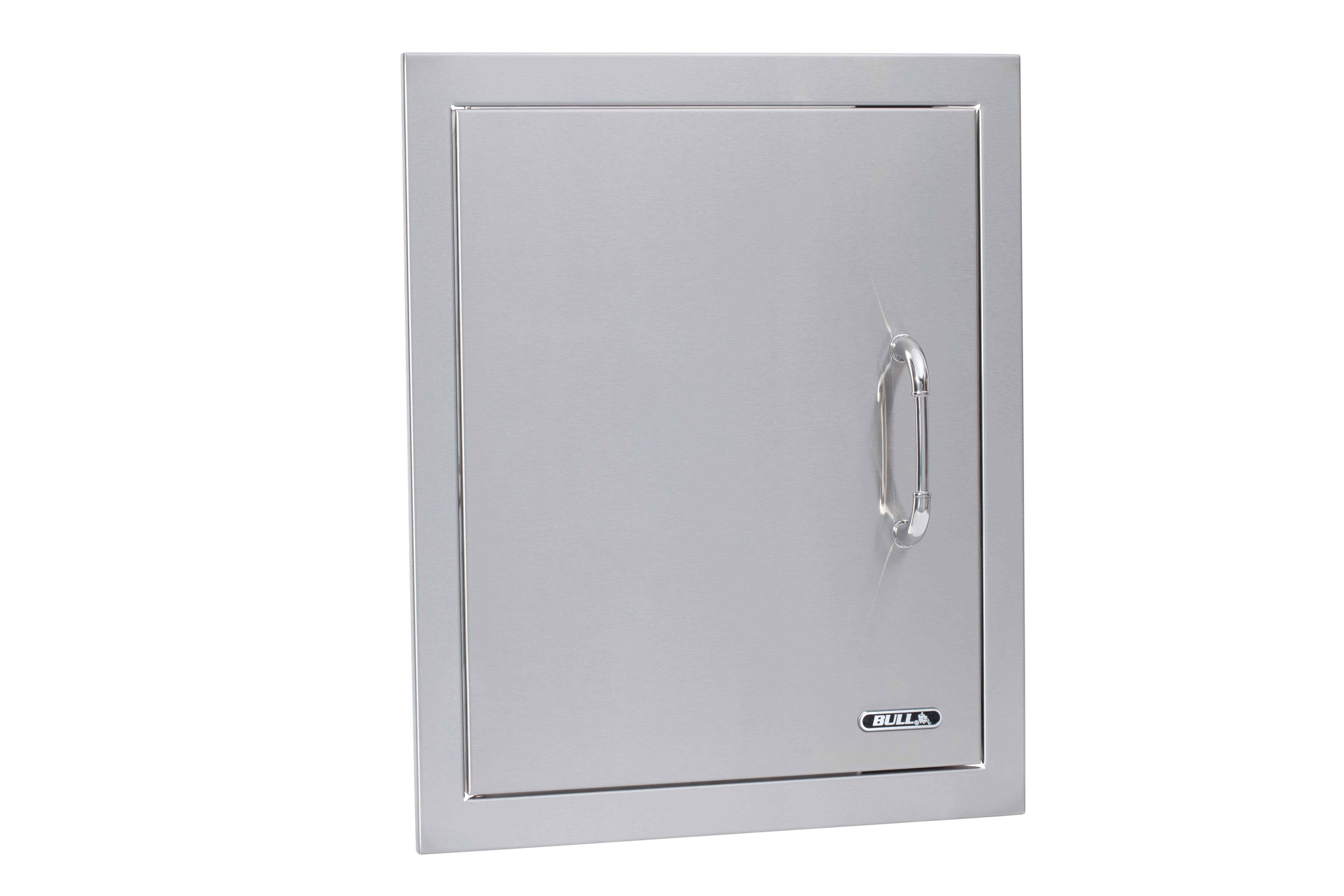 Bull 18-Inch Left Hinged Stainless Steel Single Access Door W/ Reveal - Vertical-98560