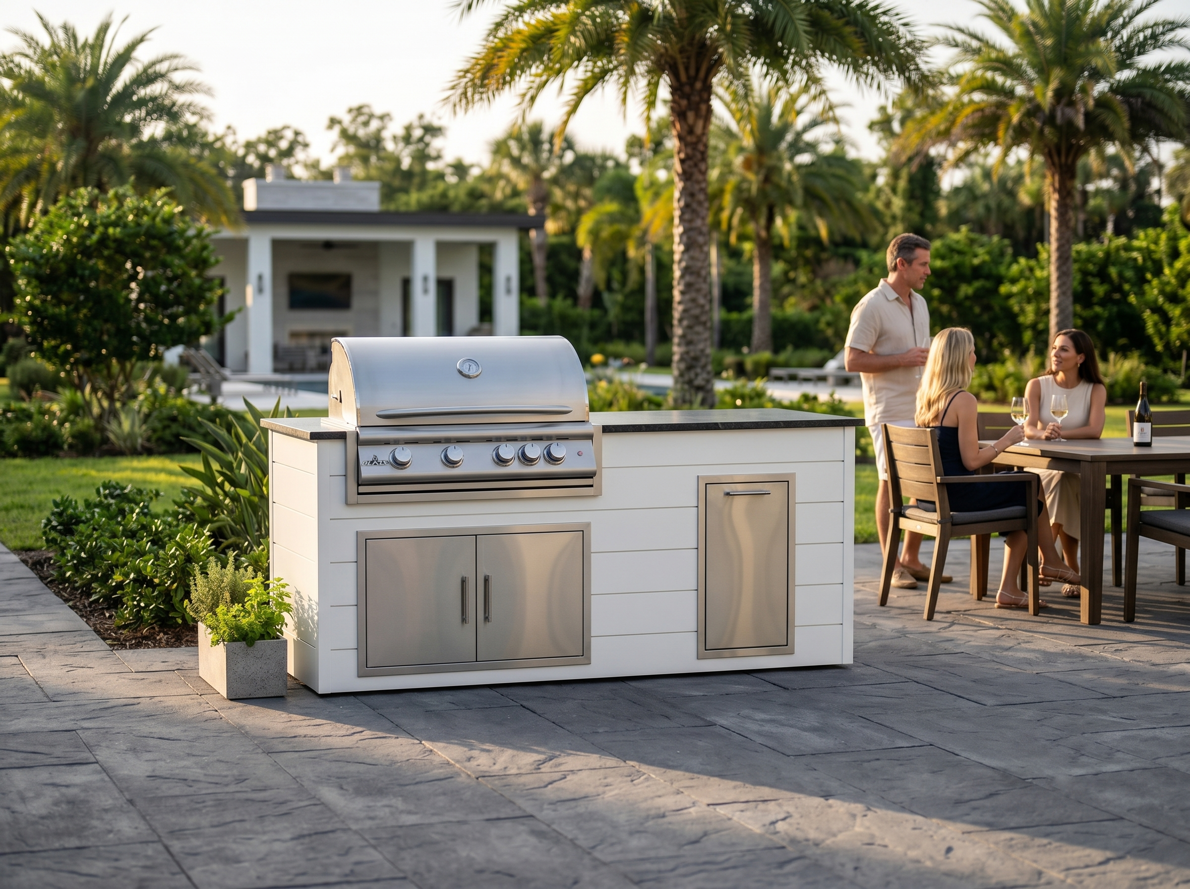 Blaze Quick Ship 72" Luxury Finished Outdoor Kitchen PKG 4-BLZ-QSHIP4