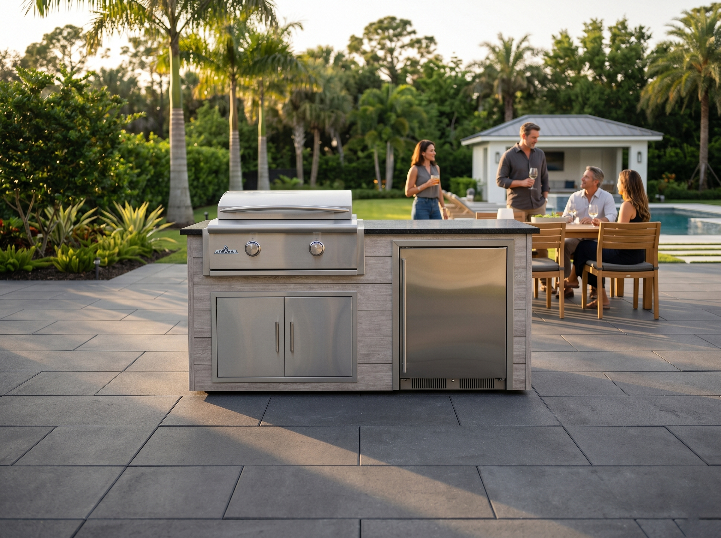 Blaze Quick Ship 72" Premium Finished Outdoor Kitchen PKG 6-BLZ-QSHIP6