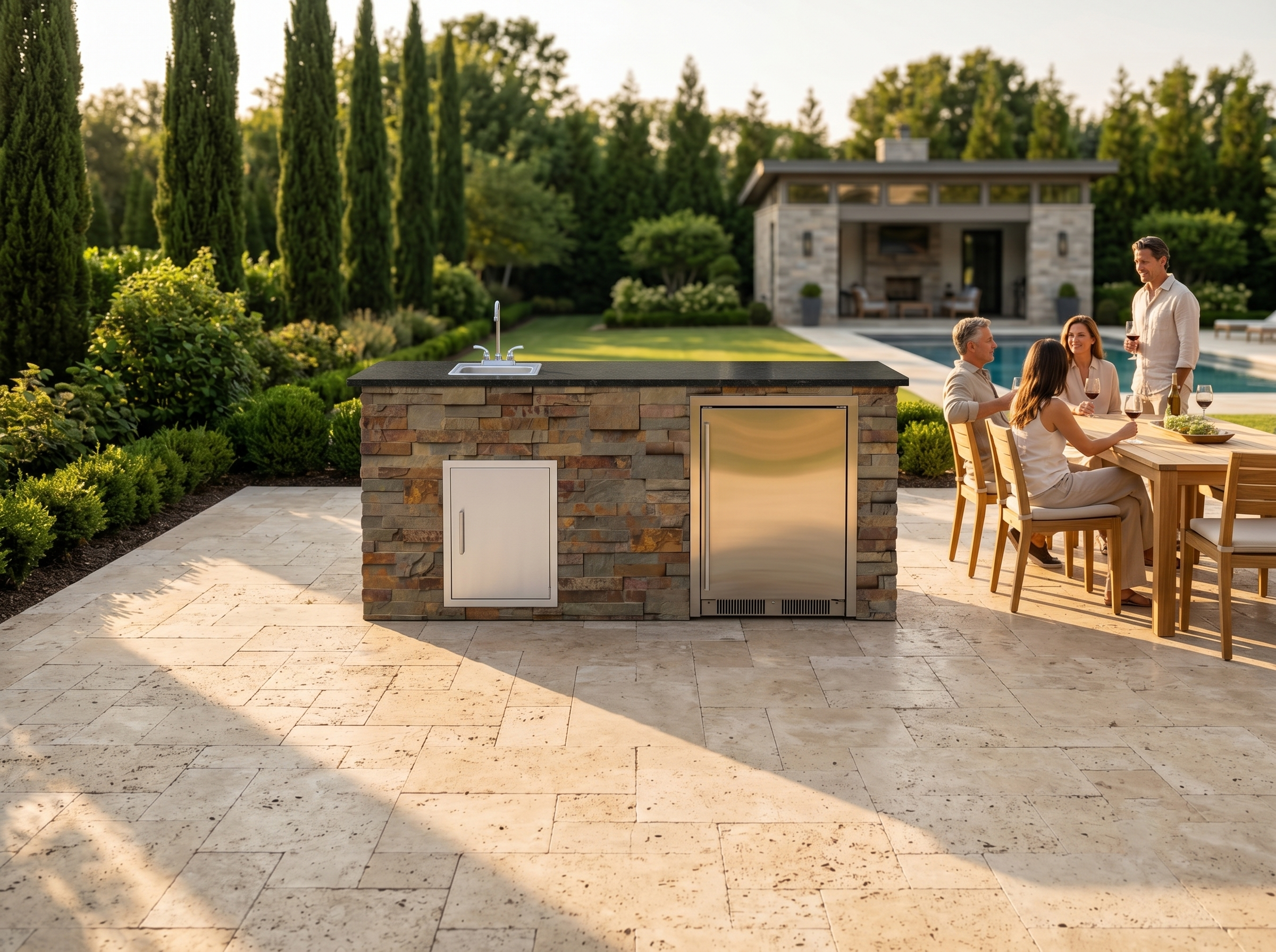 Blaze Quick Ship 72" Premium Finished Outdoor Kitchen PKG 11-BLZ-QSHIP11