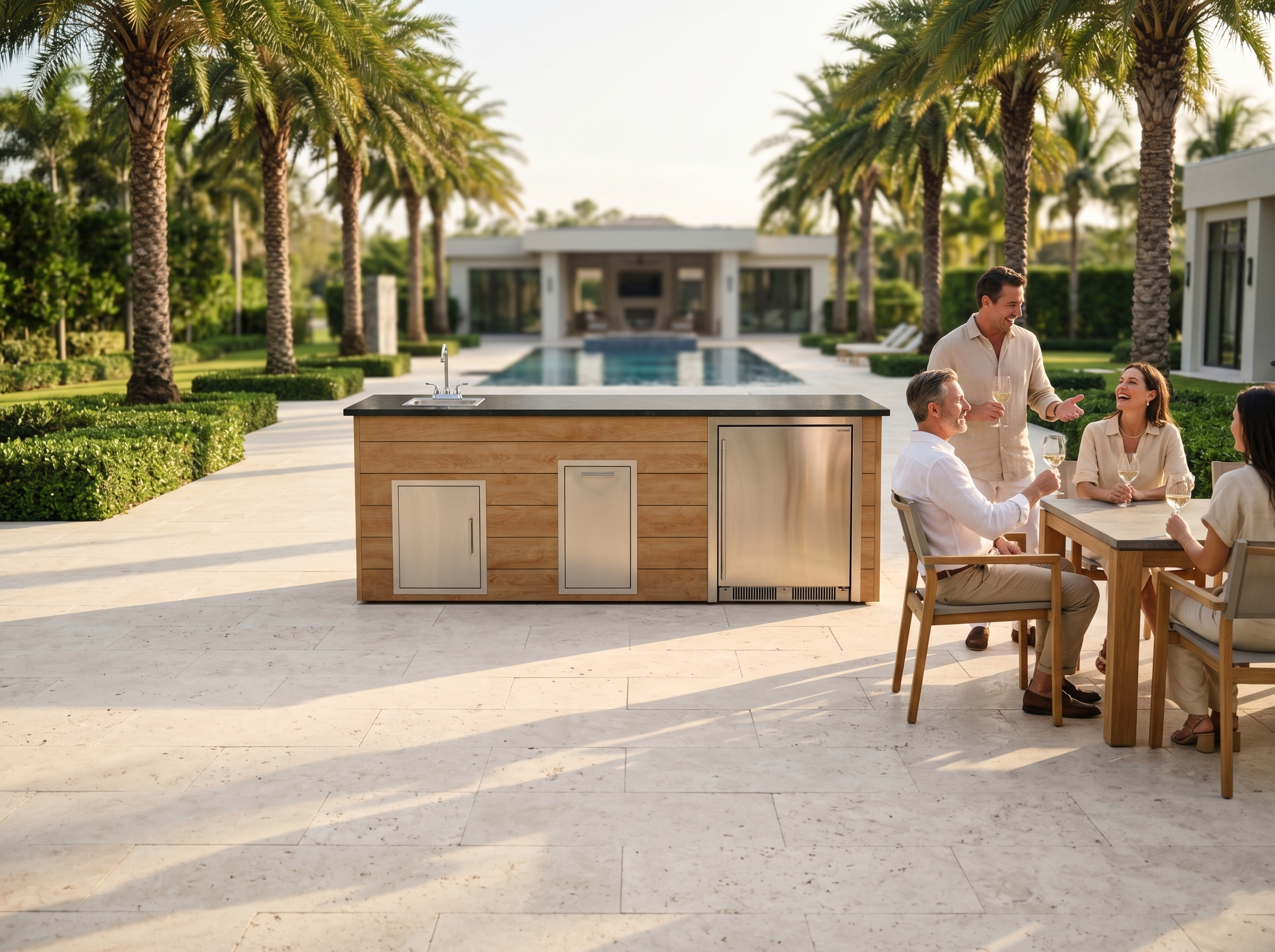Blaze Quick Ship 96" Luxury Finished Outdoor Kitchen PKG 12-BLZ-QSHIP12