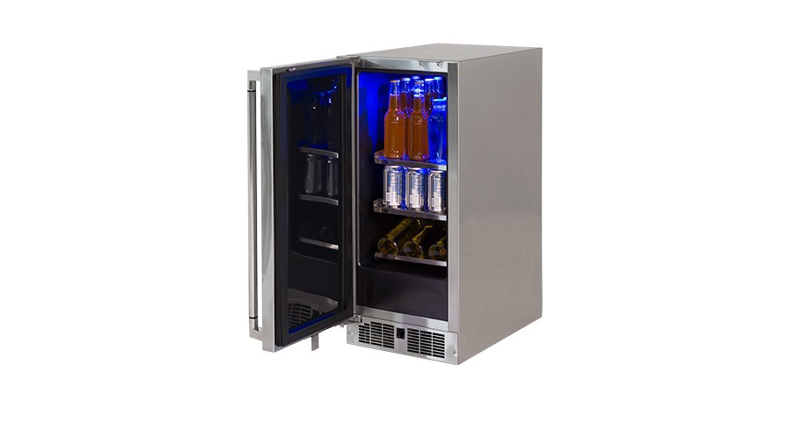 Lynx 15-Inch 2.7 Cu. Ft. Stainless Steel Left Or Right Hinge Outdoor Compact Refrigerator-LN15REF L/R