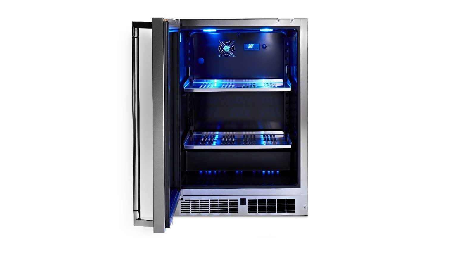 Lynx 24-Inch 5.3 Cu. Ft. Right Hinge Outdoor Rated Compact Glass Door Refrigerator - LN24REFGR