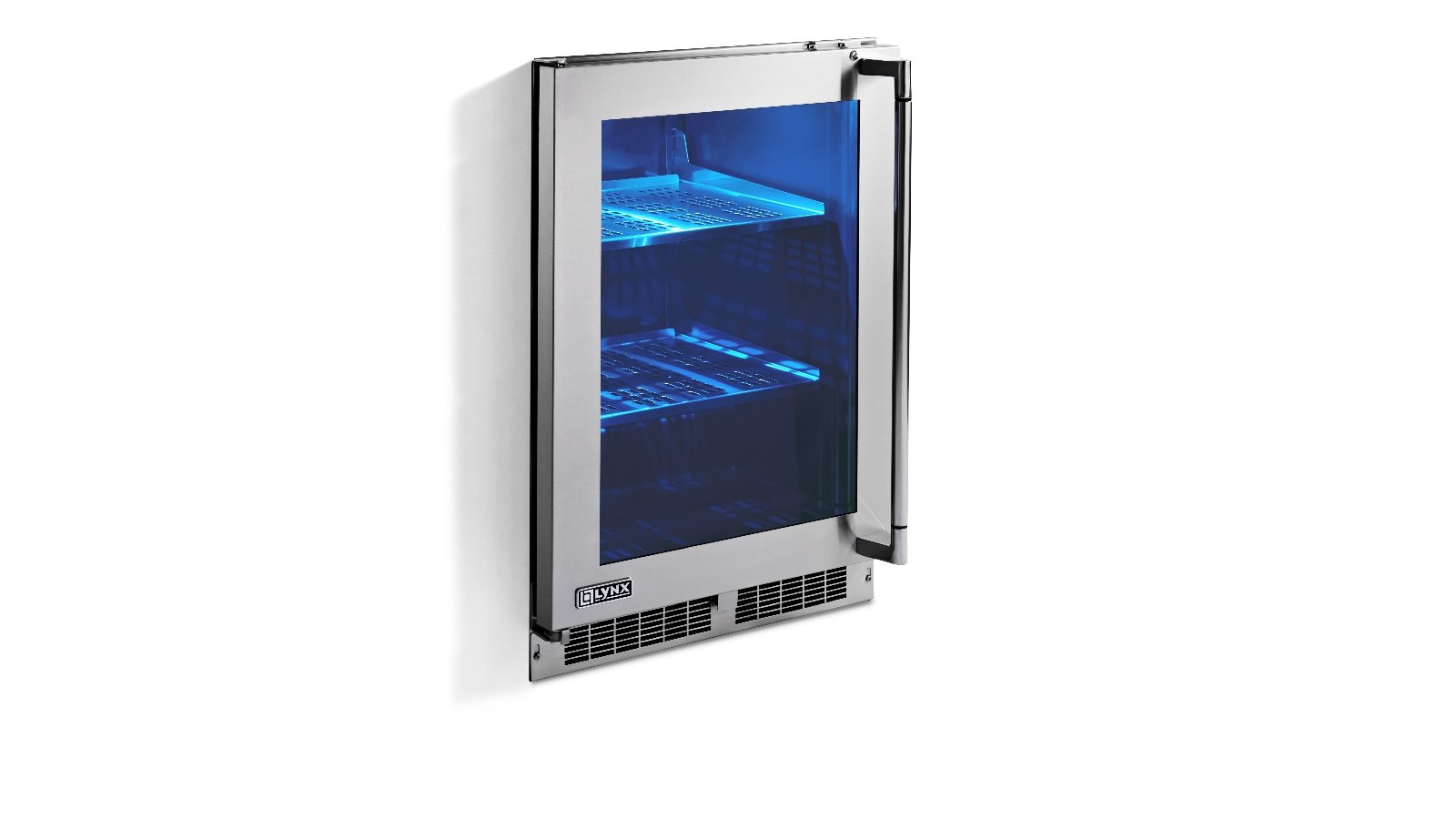 Lynx 24-Inch 5.3 Cu. Ft. Right Hinge Outdoor Rated Compact Glass Door Refrigerator - LN24REFGR