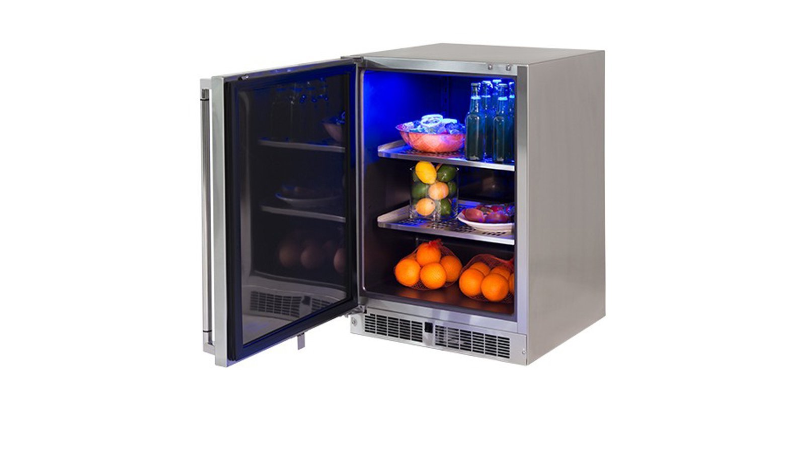 Lynx Professional 24-Inch  Stainless Steel 5.5 Cu. Ft. Compact Refrigerator - Left Or Right Hinge-LN24REF L/R