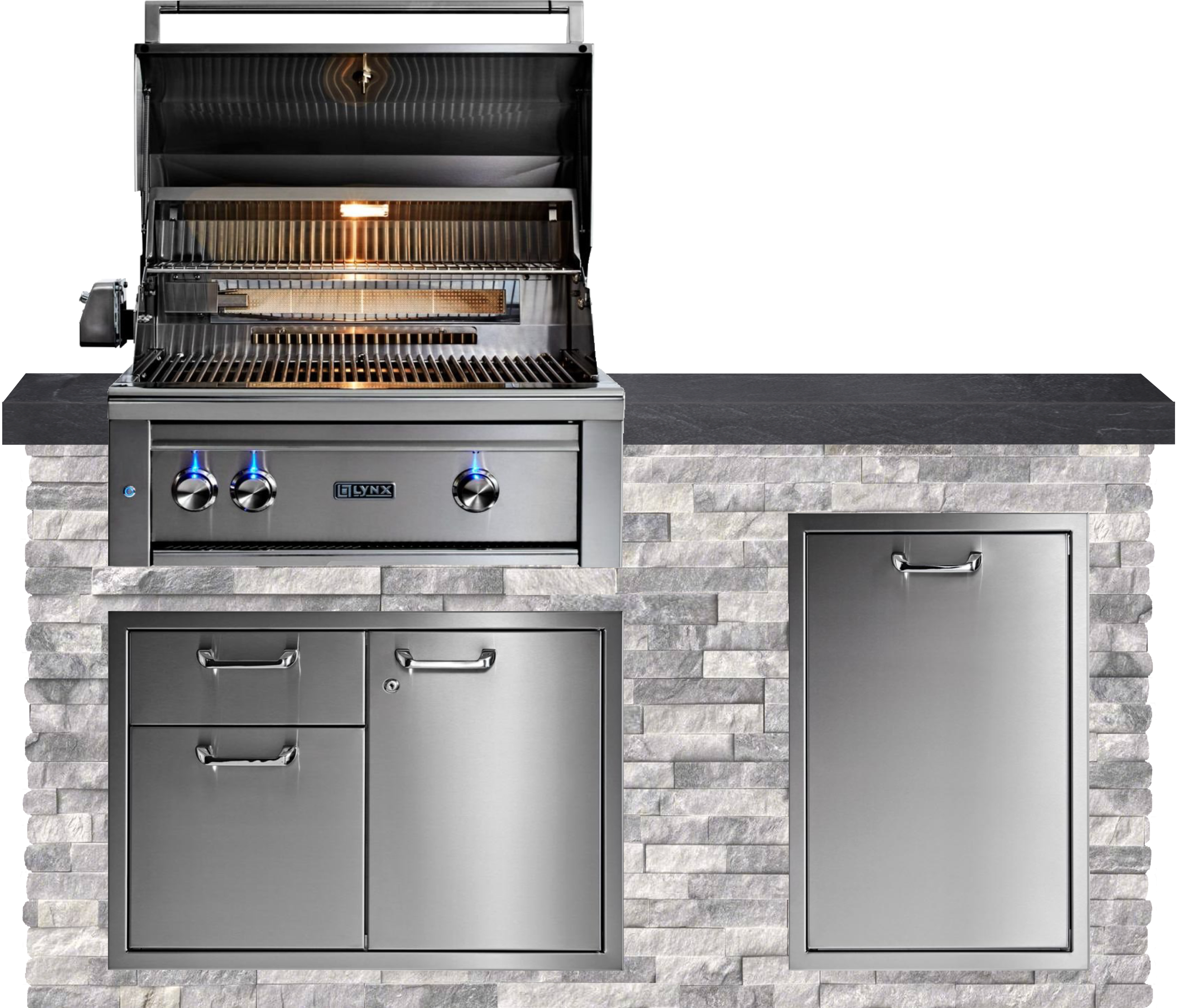 Lynx Pro Prestige Collection 72" Luxury Finished Outdoor Kitchen Package 2-LNX-2-PC