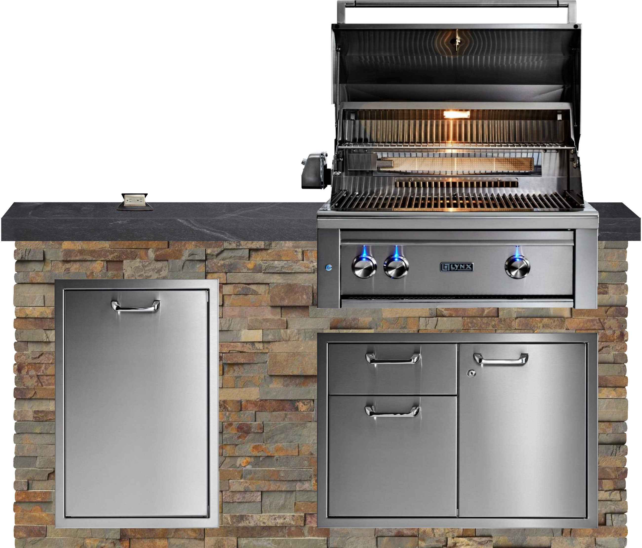Lynx Pro Classic Collection 72" Luxury Finished Outdoor Kitchen Package 2-LNX-2-CC