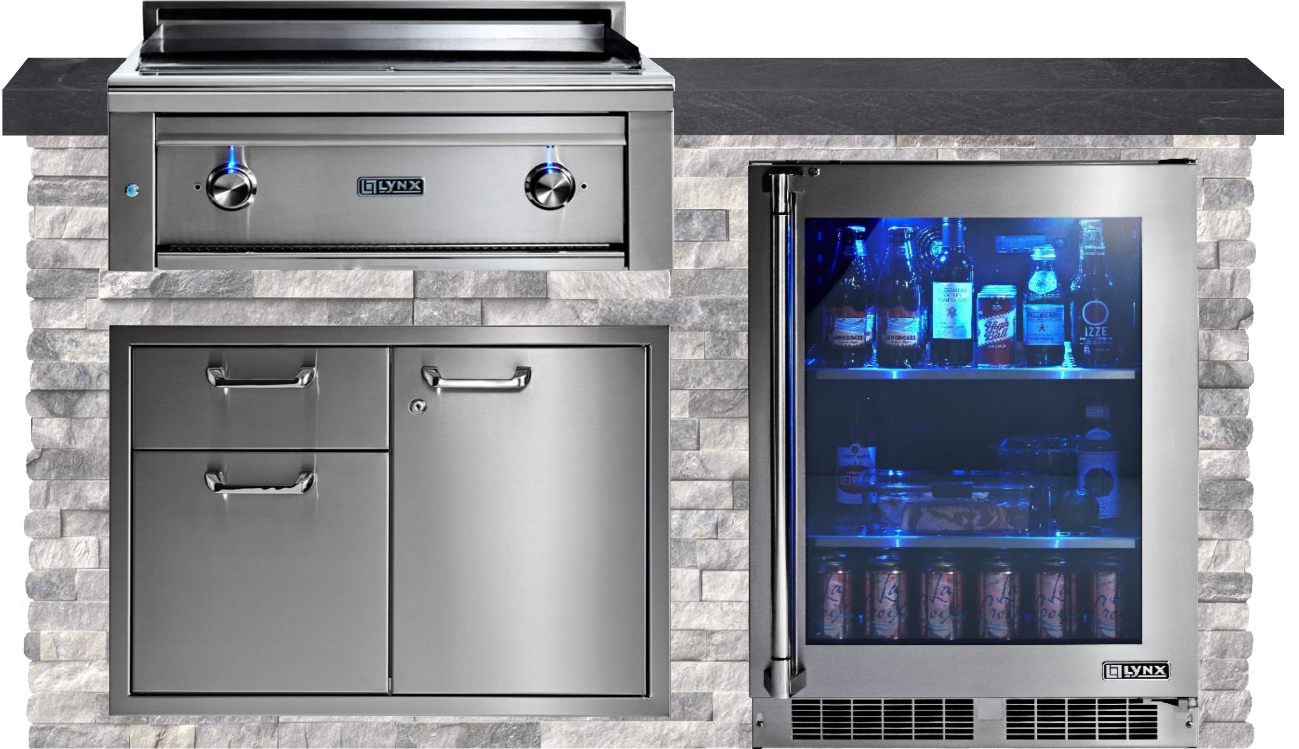 Lynx Pro Prestige Collection 72" Luxury Finished Outdoor Kitchen Package 5-LNX-5-PC