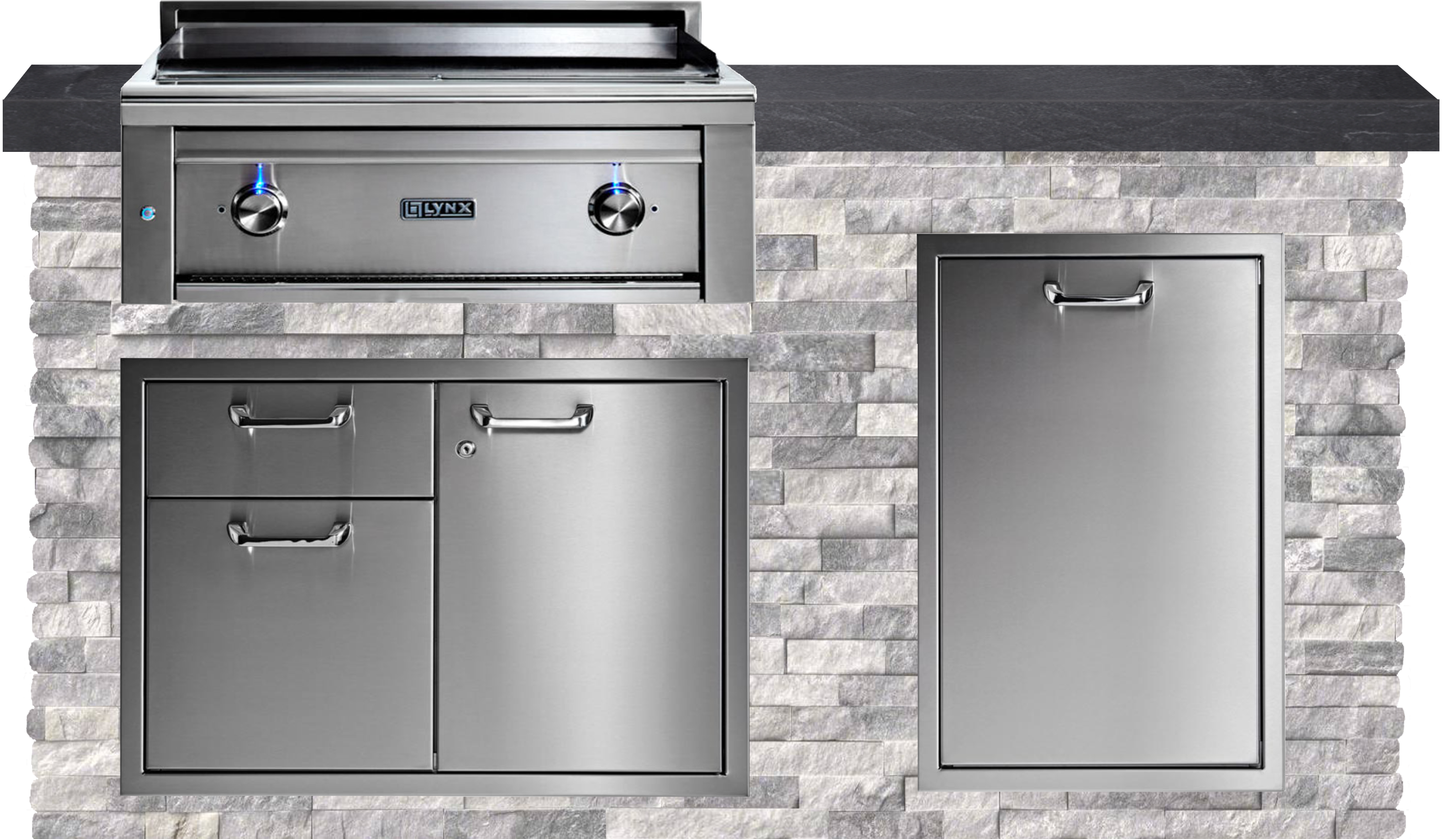 Lynx Pro Classic Collection 72" Luxury Finished Outdoor Kitchen Package 6-LNX-6-CC