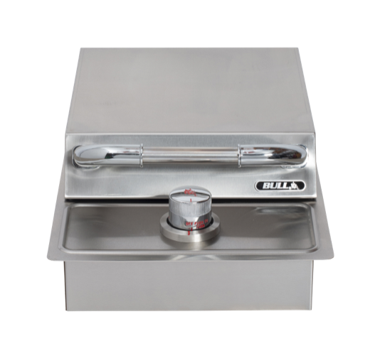 Bull Drop-In Natural Gas and Propane Gas Single Side Burner W/ Stainless Steel Lid -60008/9