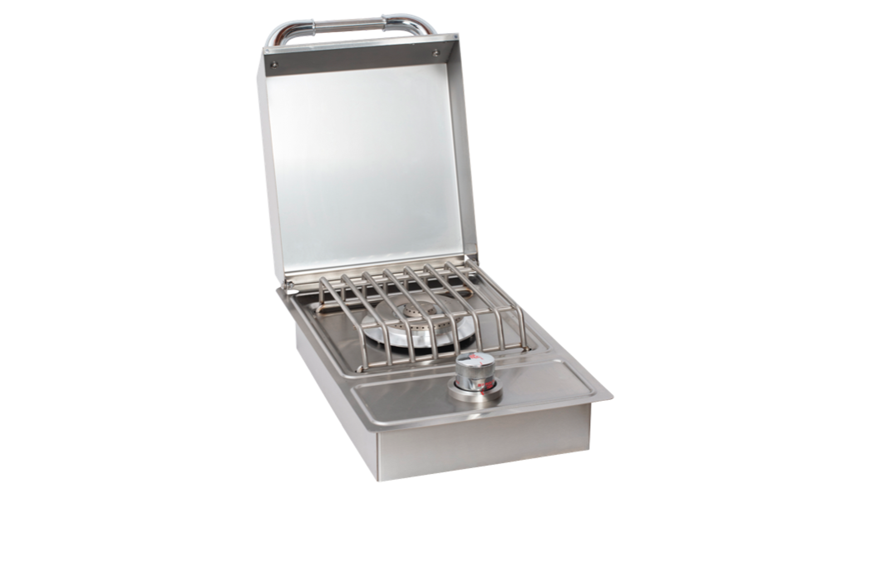 Bull Drop-In Natural Gas and Propane Gas Single Side Burner W/ Stainless Steel Lid -60008/9