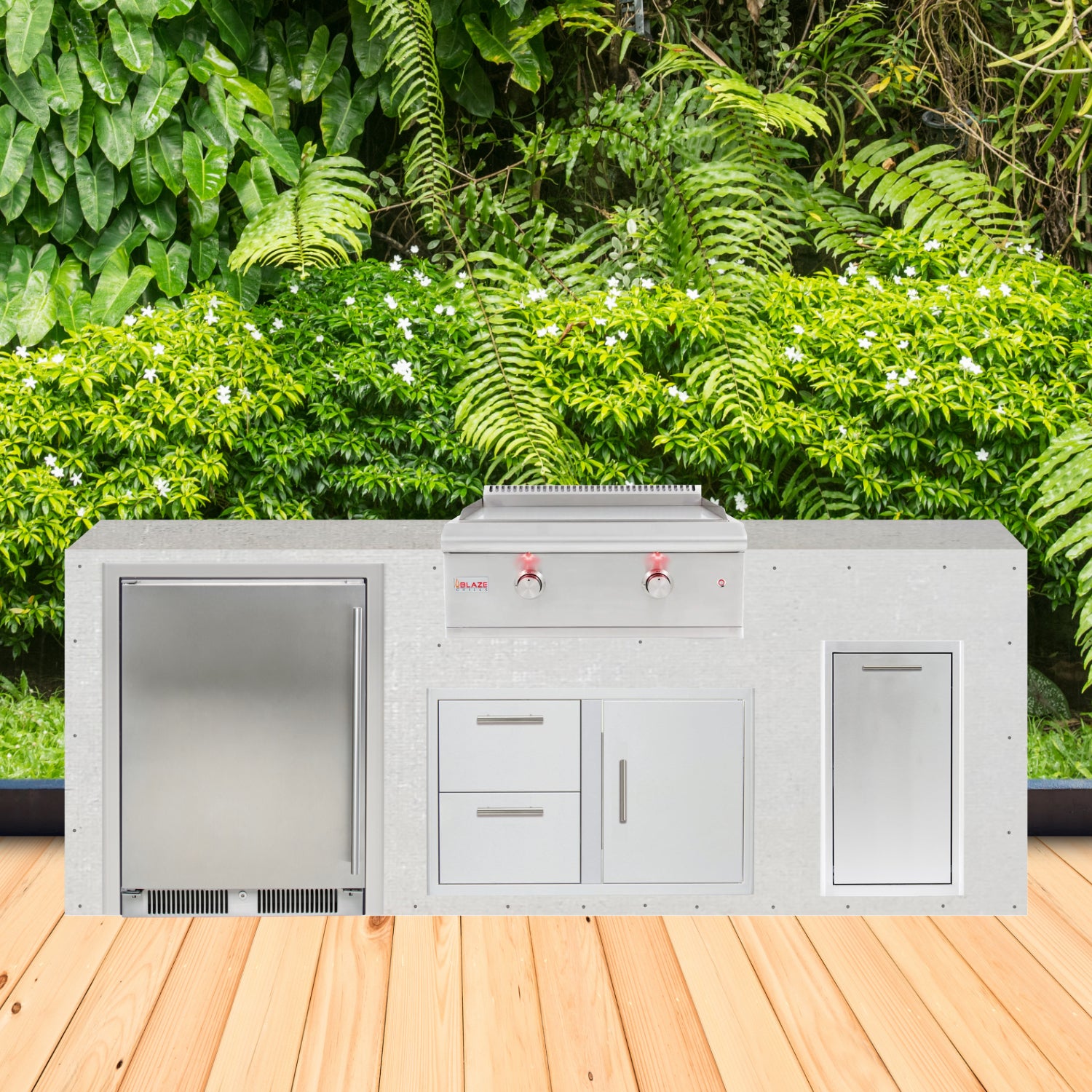 Blaze 96" Ready-To-Finish Quick Ship Outdoor Kitchen PKG8-BLZ-RTFQS8
