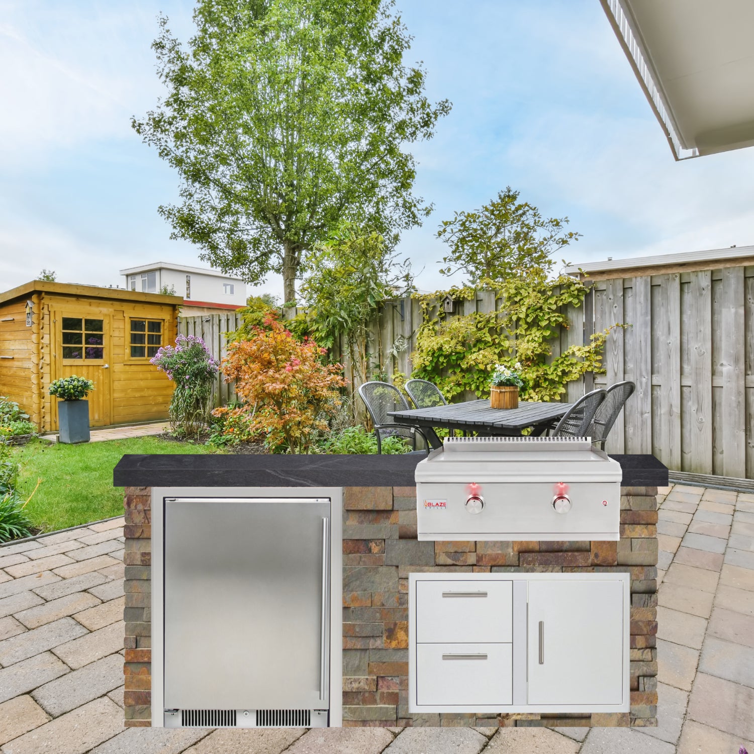 Blaze 72" Ready-To-Finish Quick Ship Outdoor Kitchen PKG6-BLZ-RTFQS6