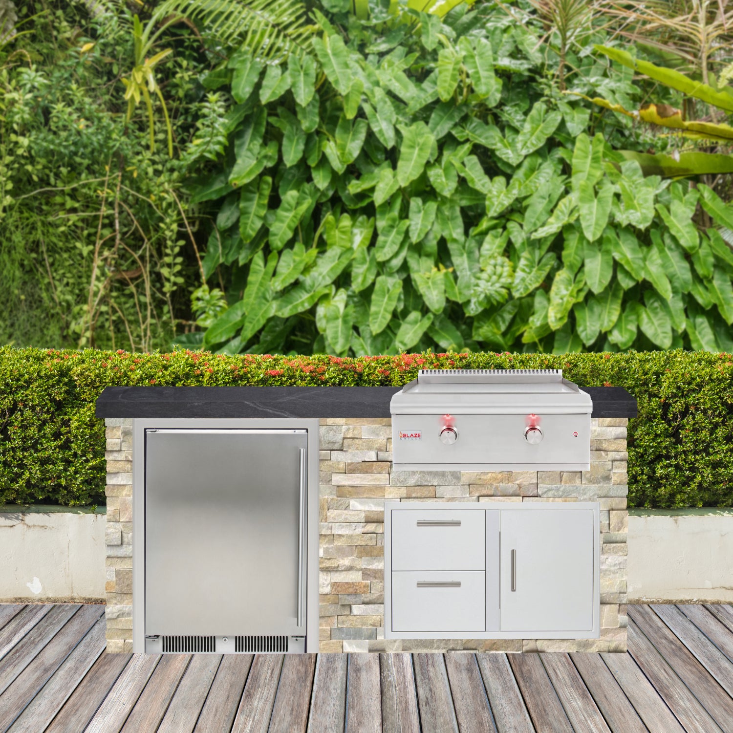 Blaze 72" Ready-To-Finish Quick Ship Outdoor Kitchen PKG6-BLZ-RTFQS6