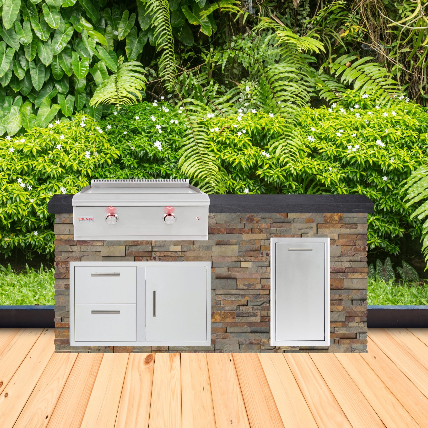 Blaze 72" Ready-To-Finish Quick Ship Outdoor Kitchen PKG7-BLZ-RTFQS7