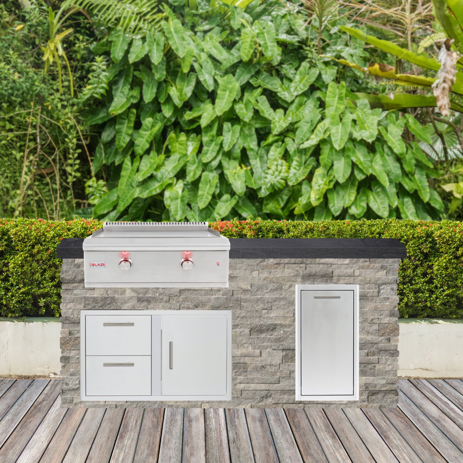 Blaze 72" Ready-To-Finish Quick Ship Outdoor Kitchen PKG7-BLZ-RTFQS7
