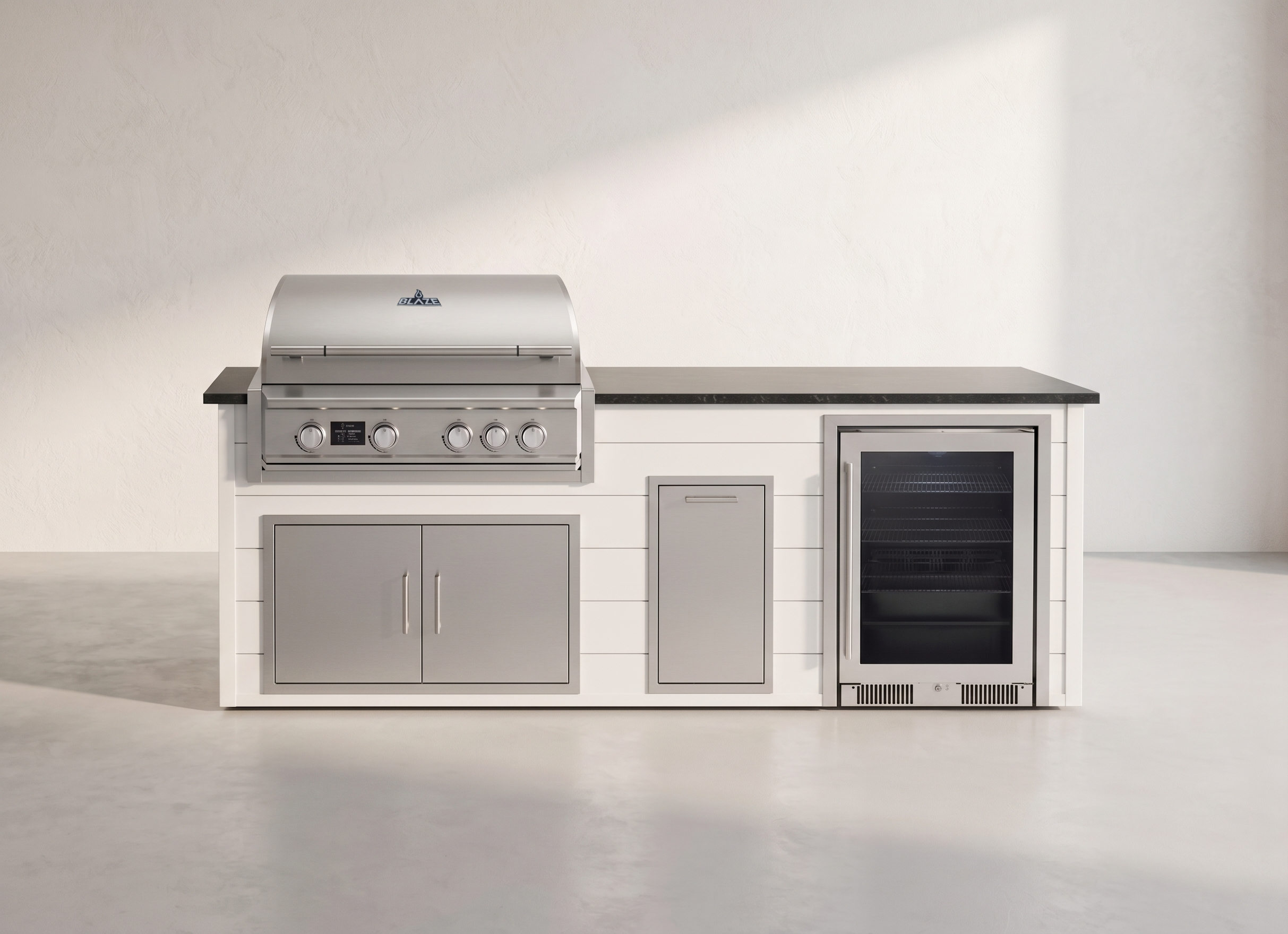 Blaze Quick Ship 96" Luxury Finished Outdoor Kitchen PKG 19-BLZ-QSHIP19