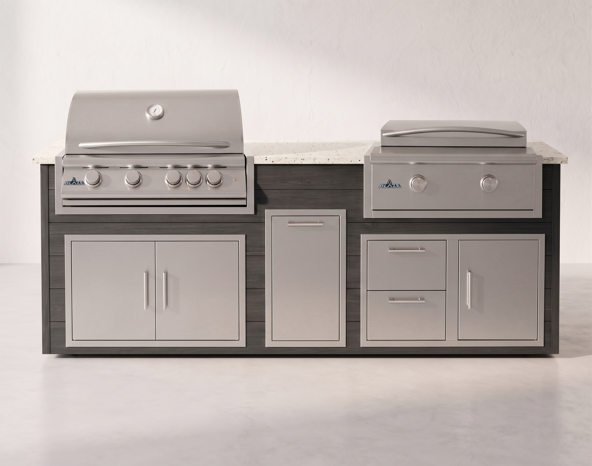Blaze Quick Ship 96" Luxury Finished Outdoor Kitchen PKG 13-BLZ-QSHIP13