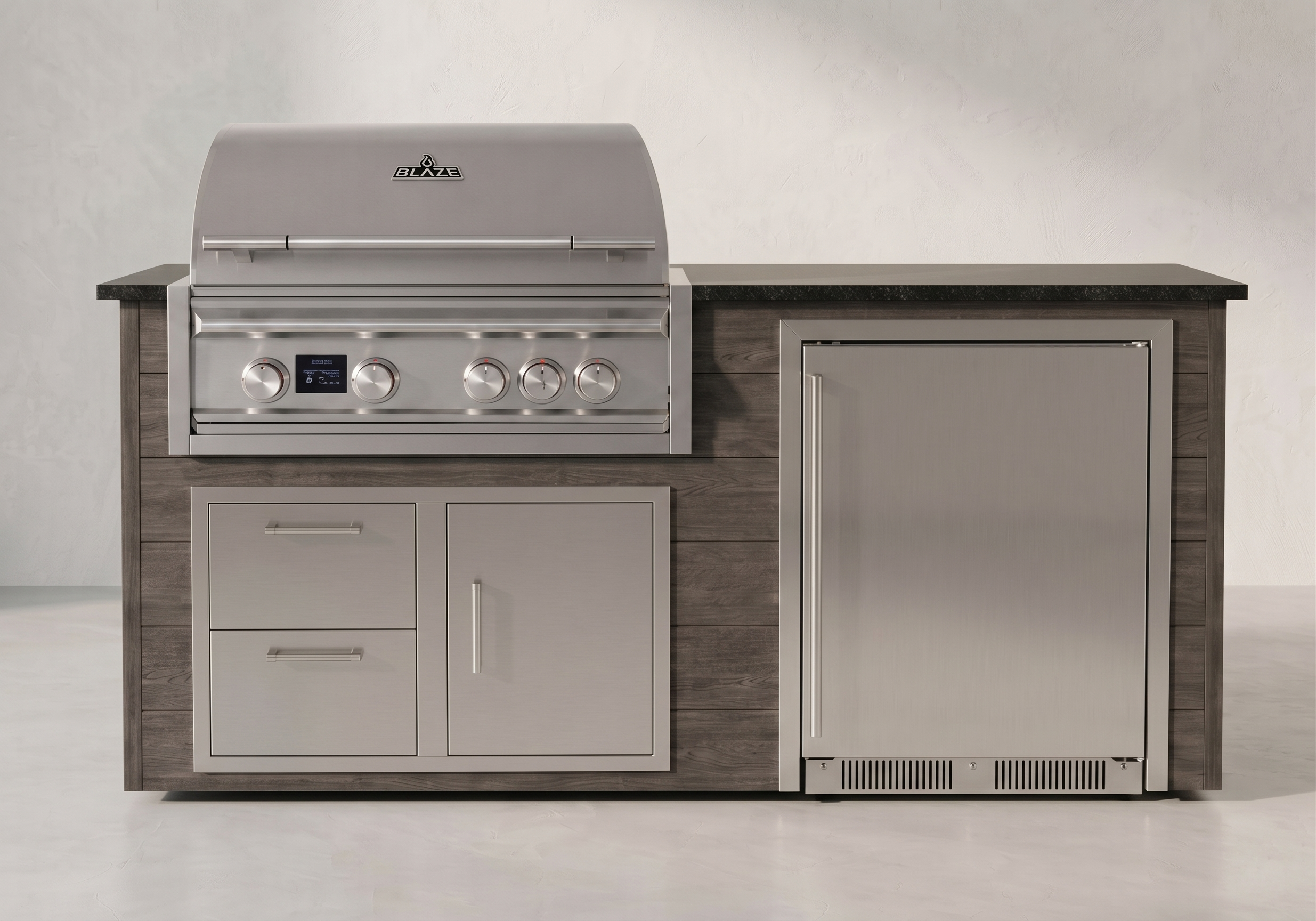 Blaze Quick Ship 72" Luxury Finished Outdoor Kitchen PKG 3-BLZ-QSHIP3